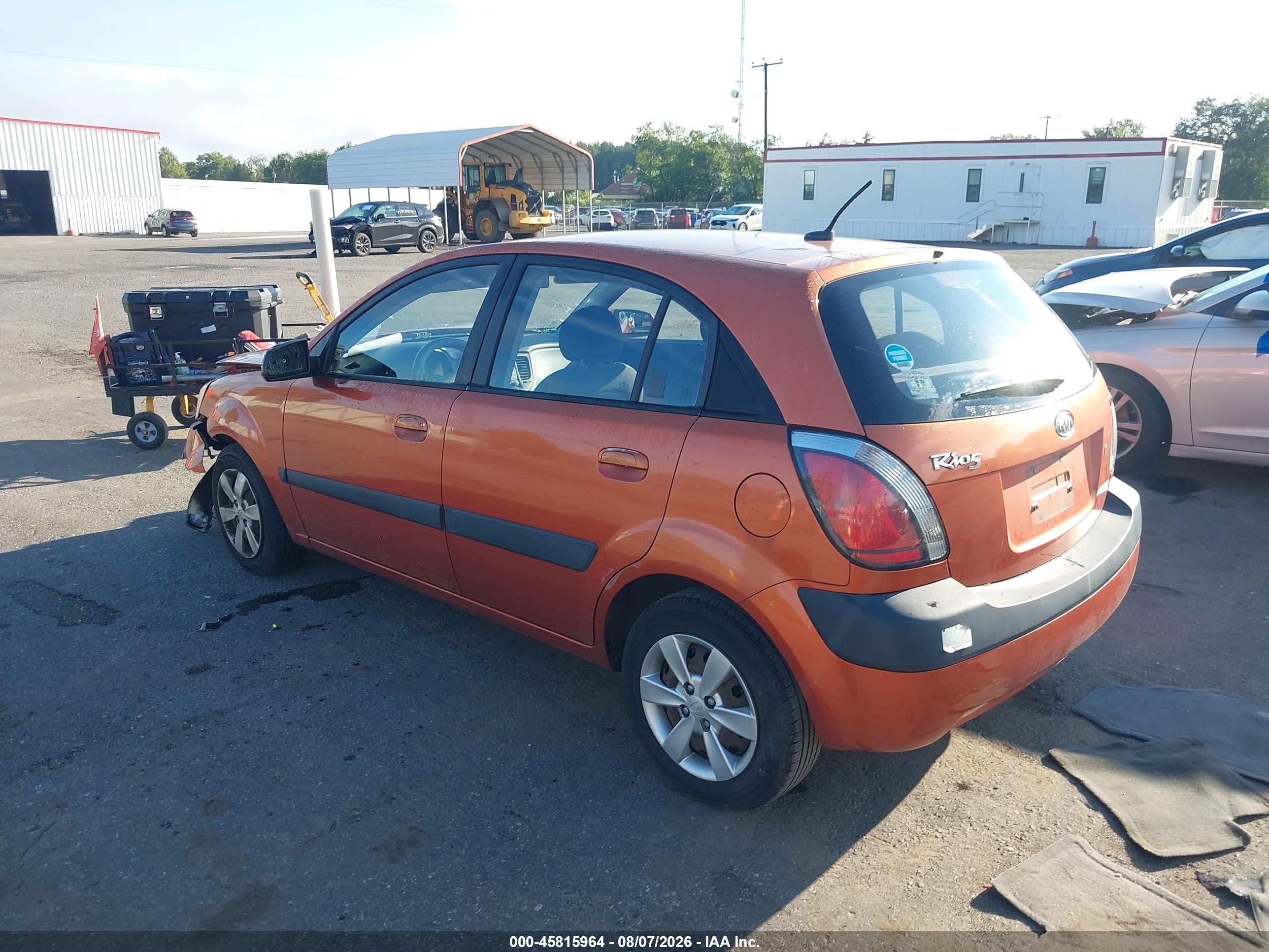2009 Kia Rio5 Lx Orange vin: KNADE243296517553