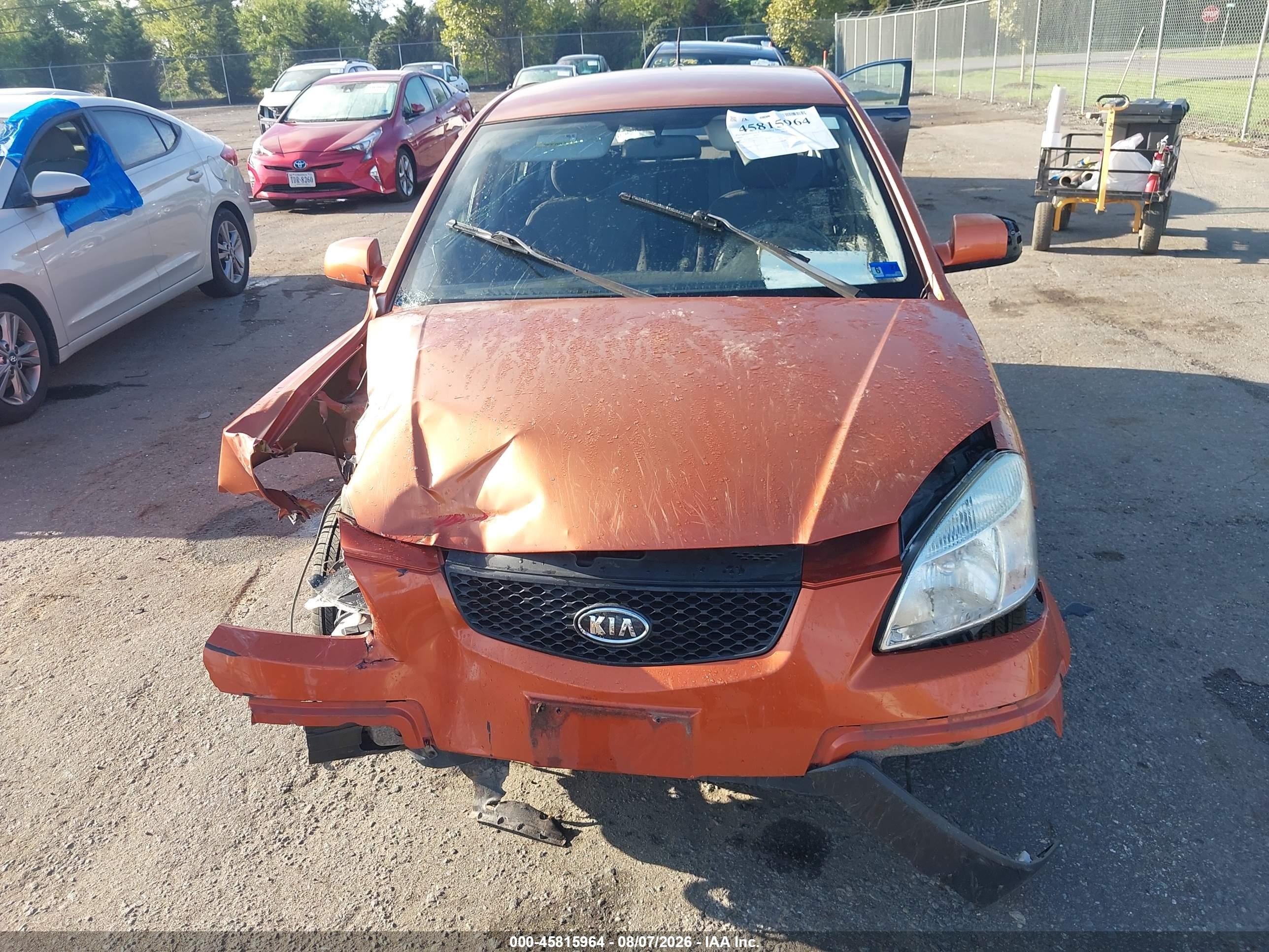 2009 Kia Rio5 Lx Orange vin: KNADE243296517553
