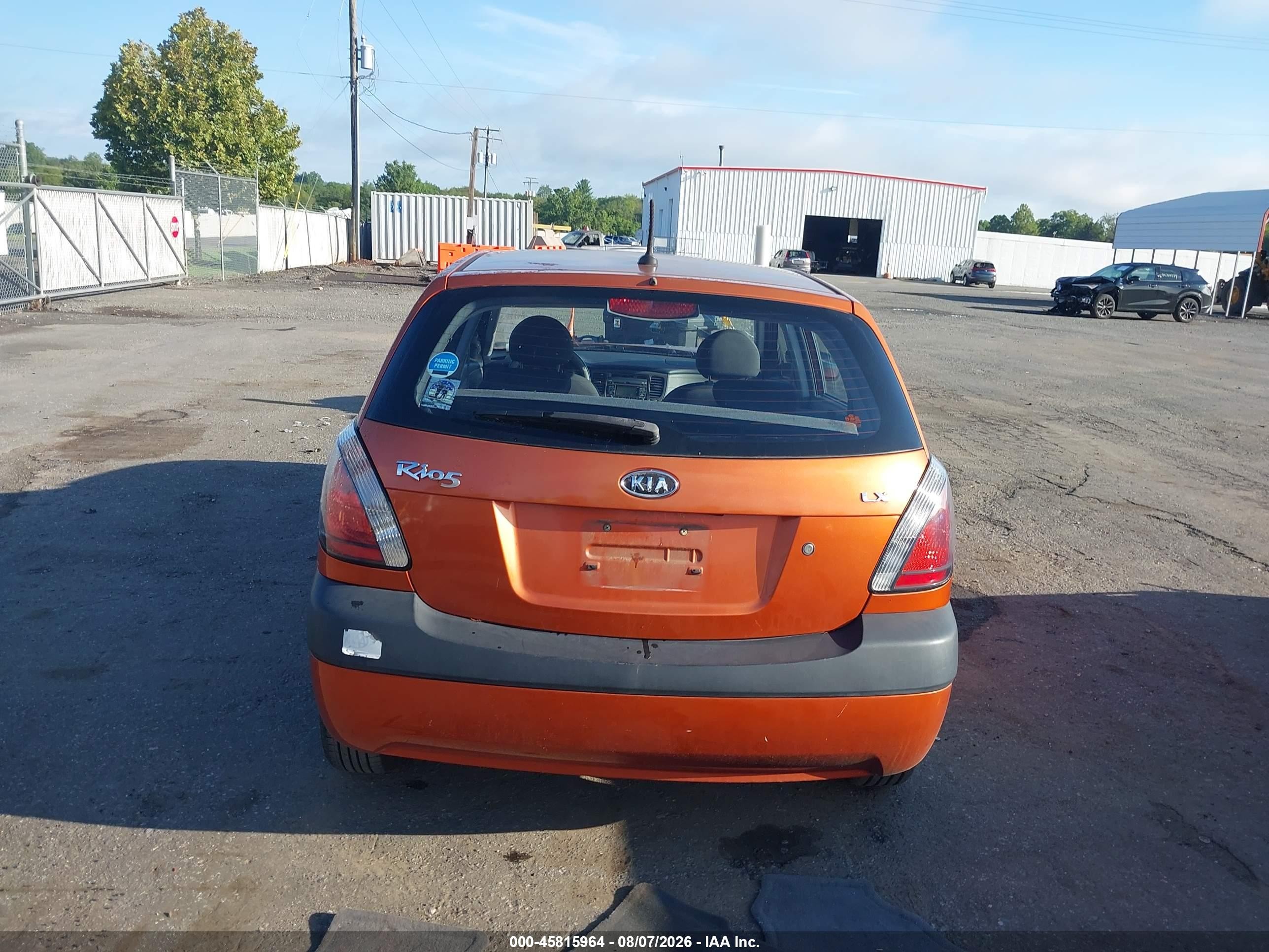 2009 Kia Rio5 Lx Orange vin: KNADE243296517553