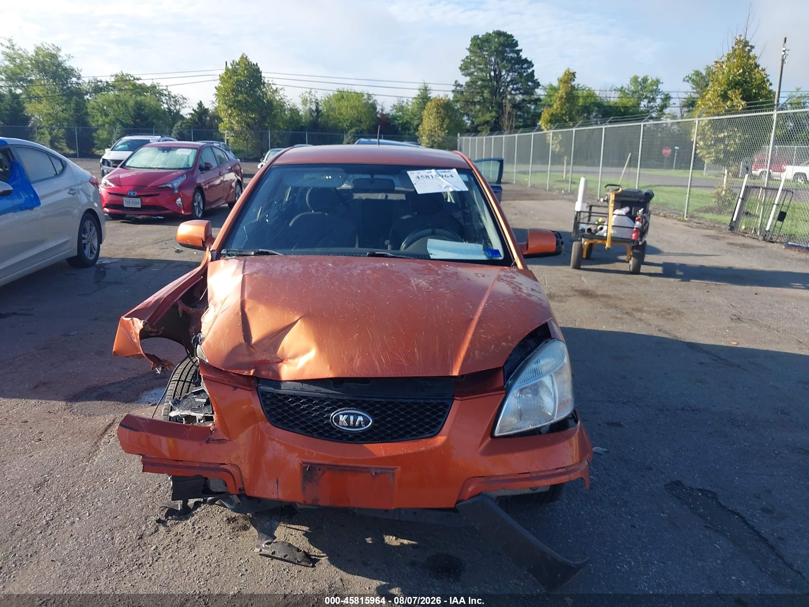 2009 Kia Rio5 Lx Orange vin: KNADE243296517553