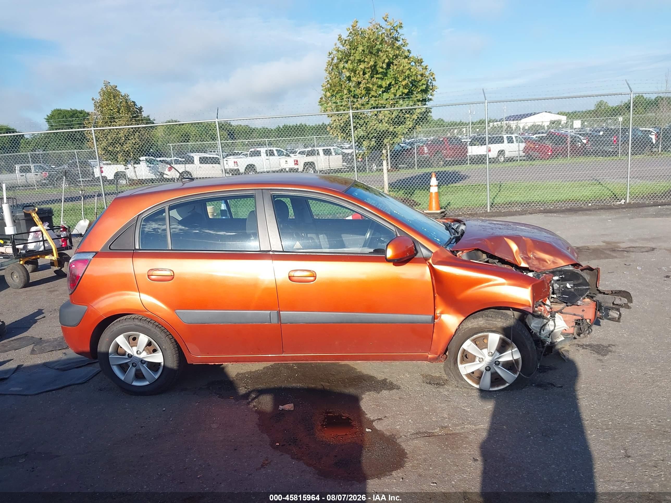 2009 Kia Rio5 Lx Orange vin: KNADE243296517553