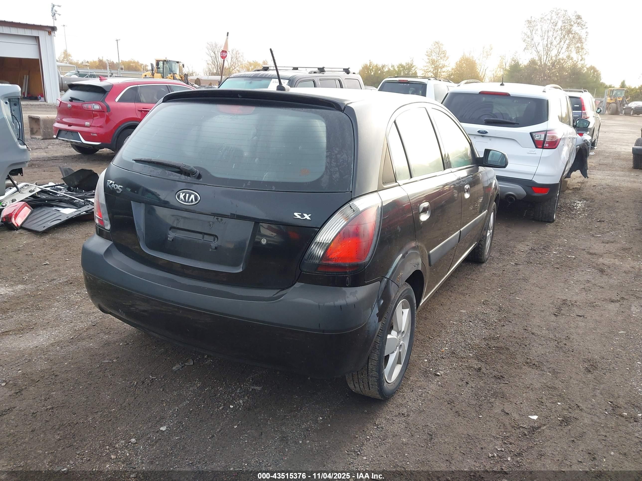 2009 Kia Rio5 Sx Black vin: KNADE243396520607