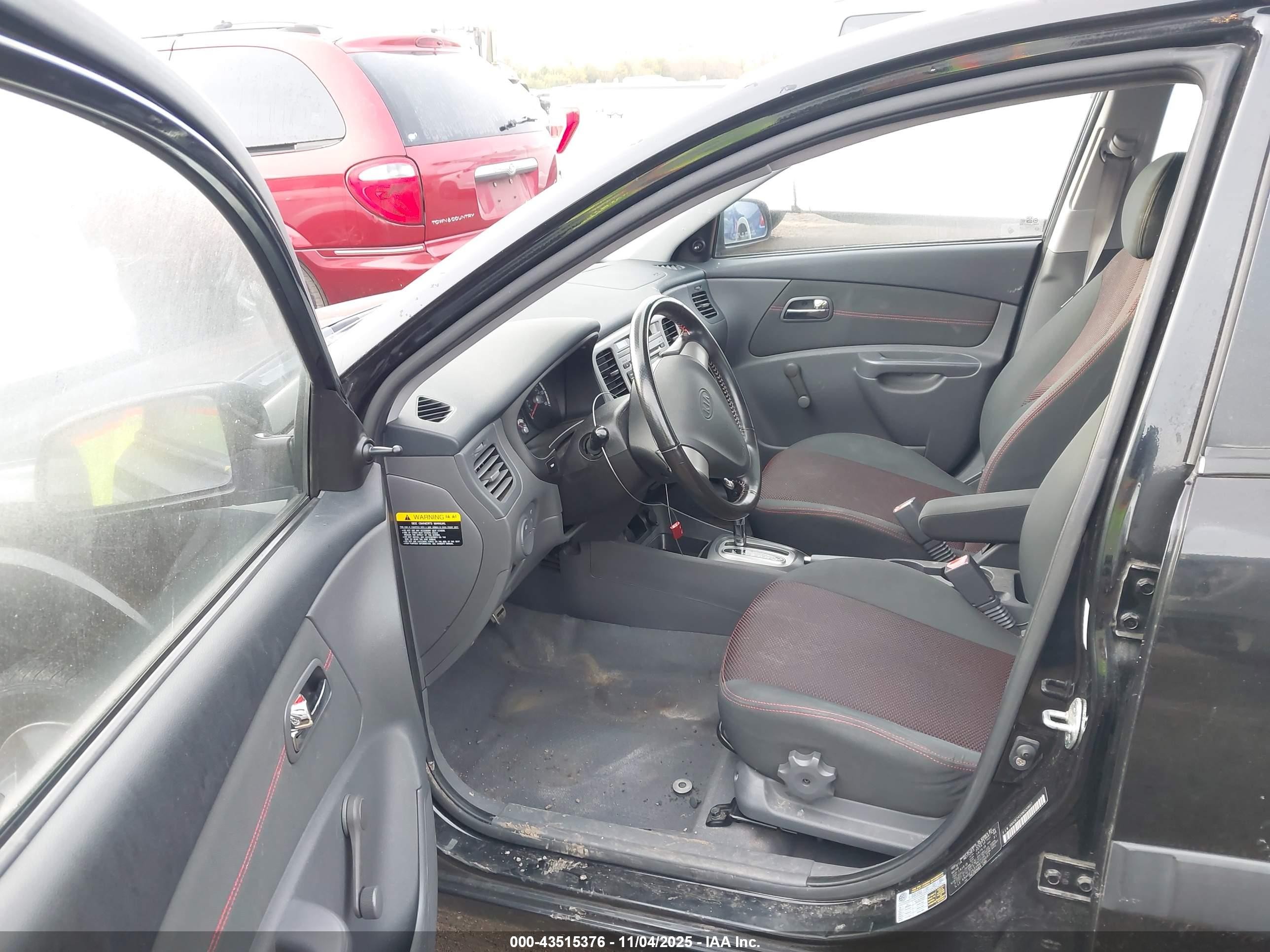 2009 Kia Rio5 Sx Black vin: KNADE243396520607