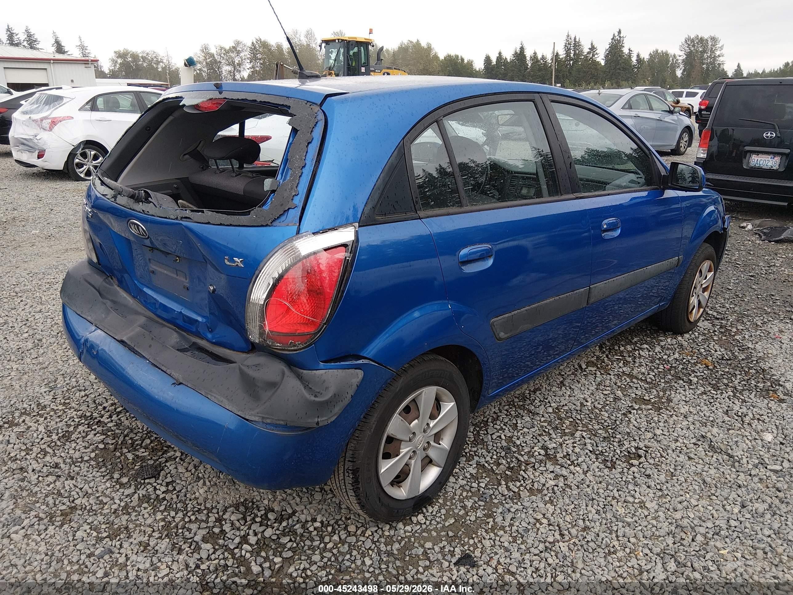 2009 Kia Rio5 Lx Blue vin: KNADE243596581215