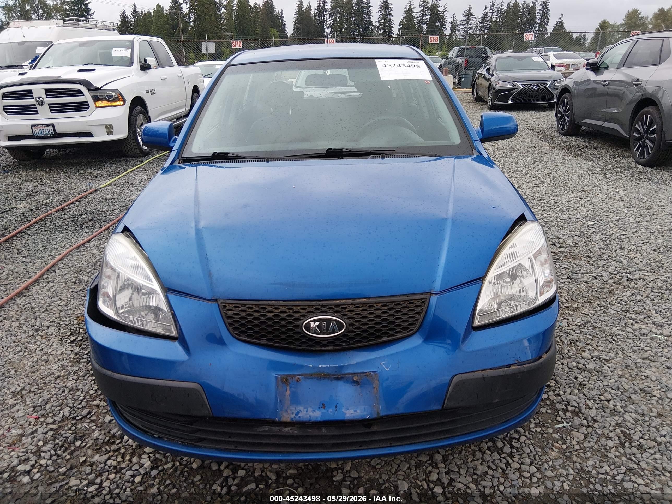 2009 Kia Rio5 Lx Blue vin: KNADE243596581215