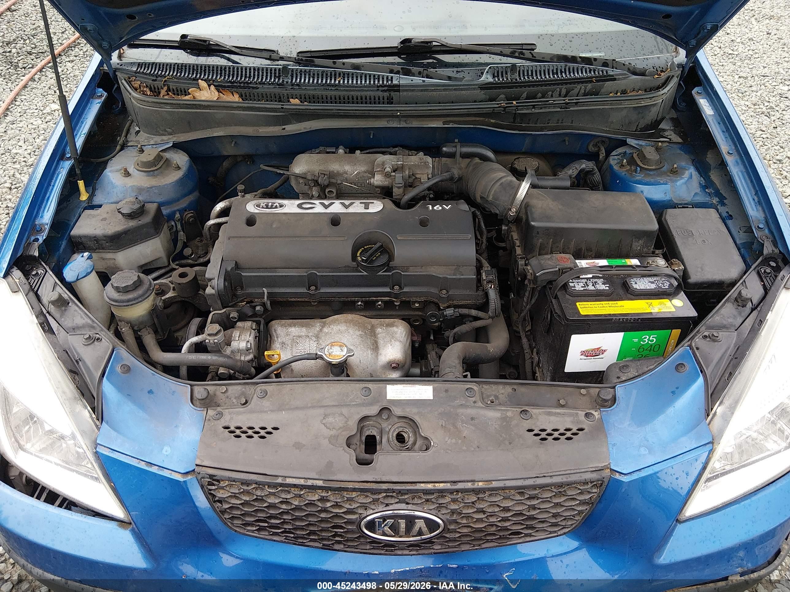 2009 Kia Rio5 Lx Blue vin: KNADE243596581215