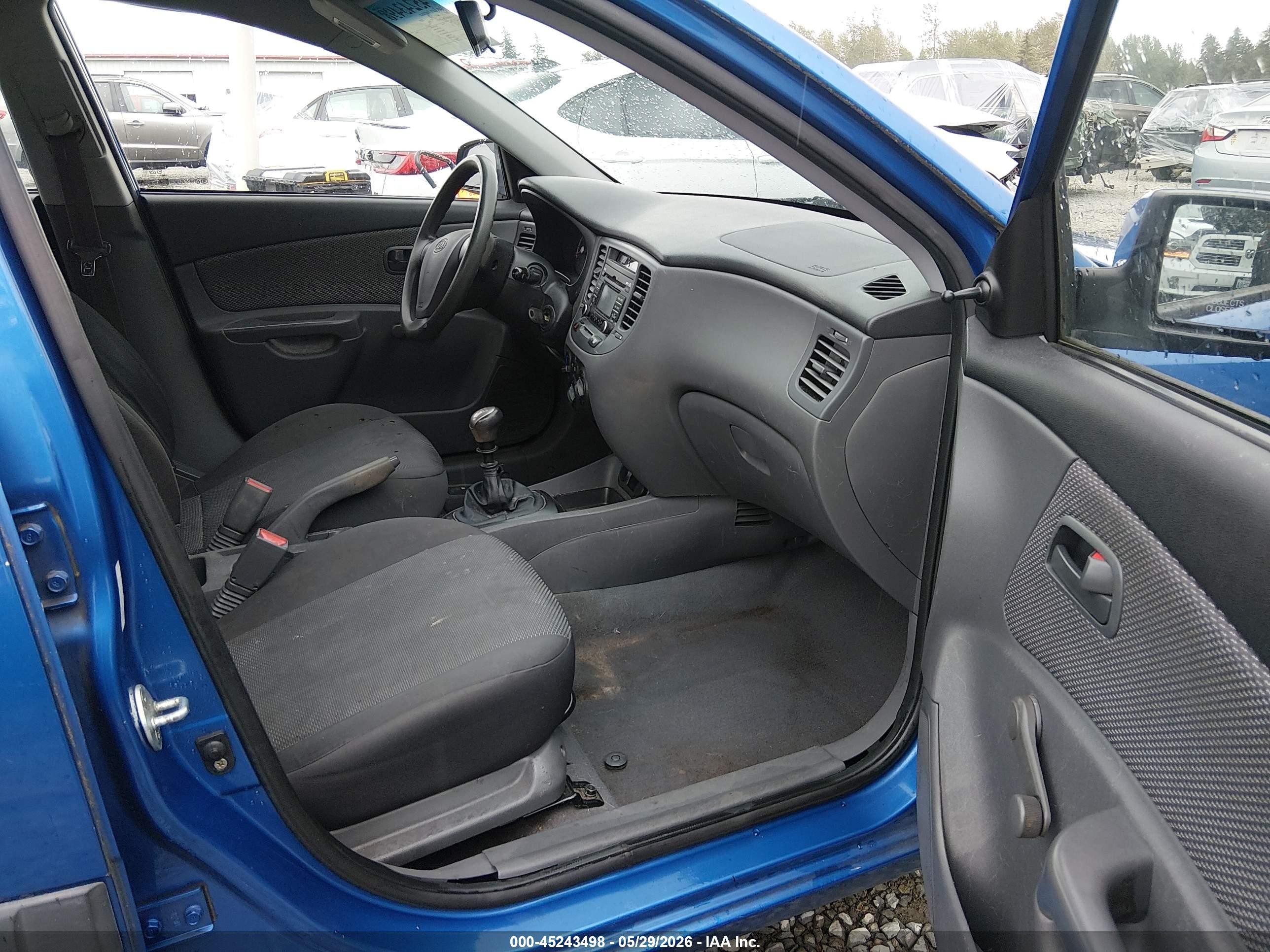 2009 Kia Rio5 Lx Blue vin: KNADE243596581215