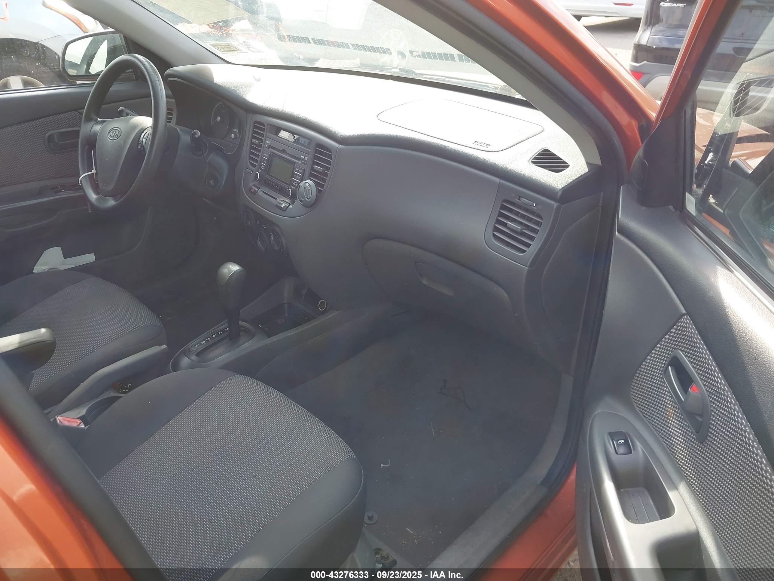 2009 Kia Rio5 Lx Orange vin: KNADE243696544173