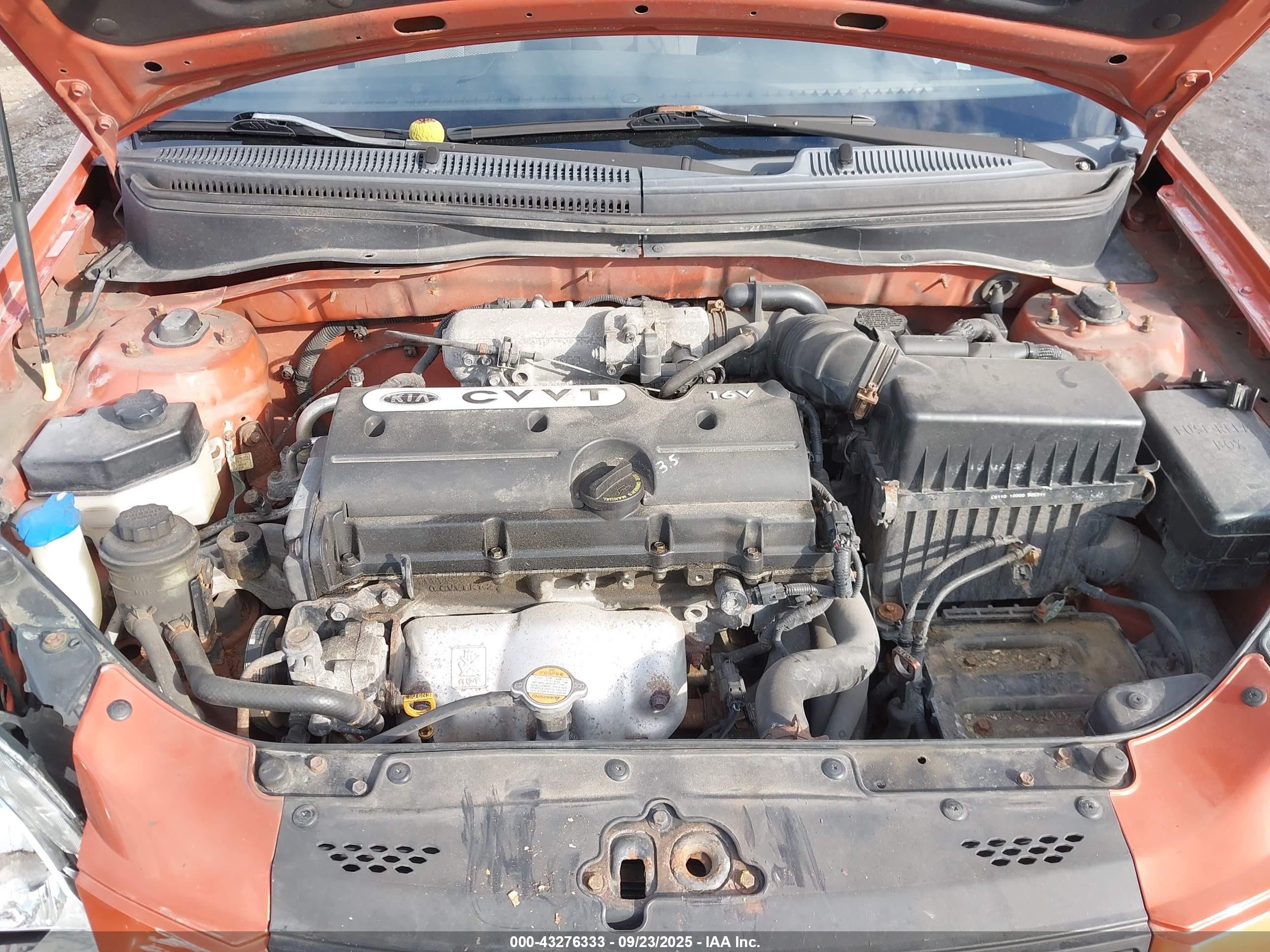 2009 Kia Rio5 Lx Orange vin: KNADE243696544173