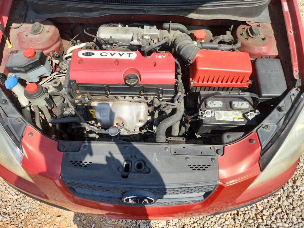 2009 Kia Rio5 Lx Red vin: KNADE243696580901