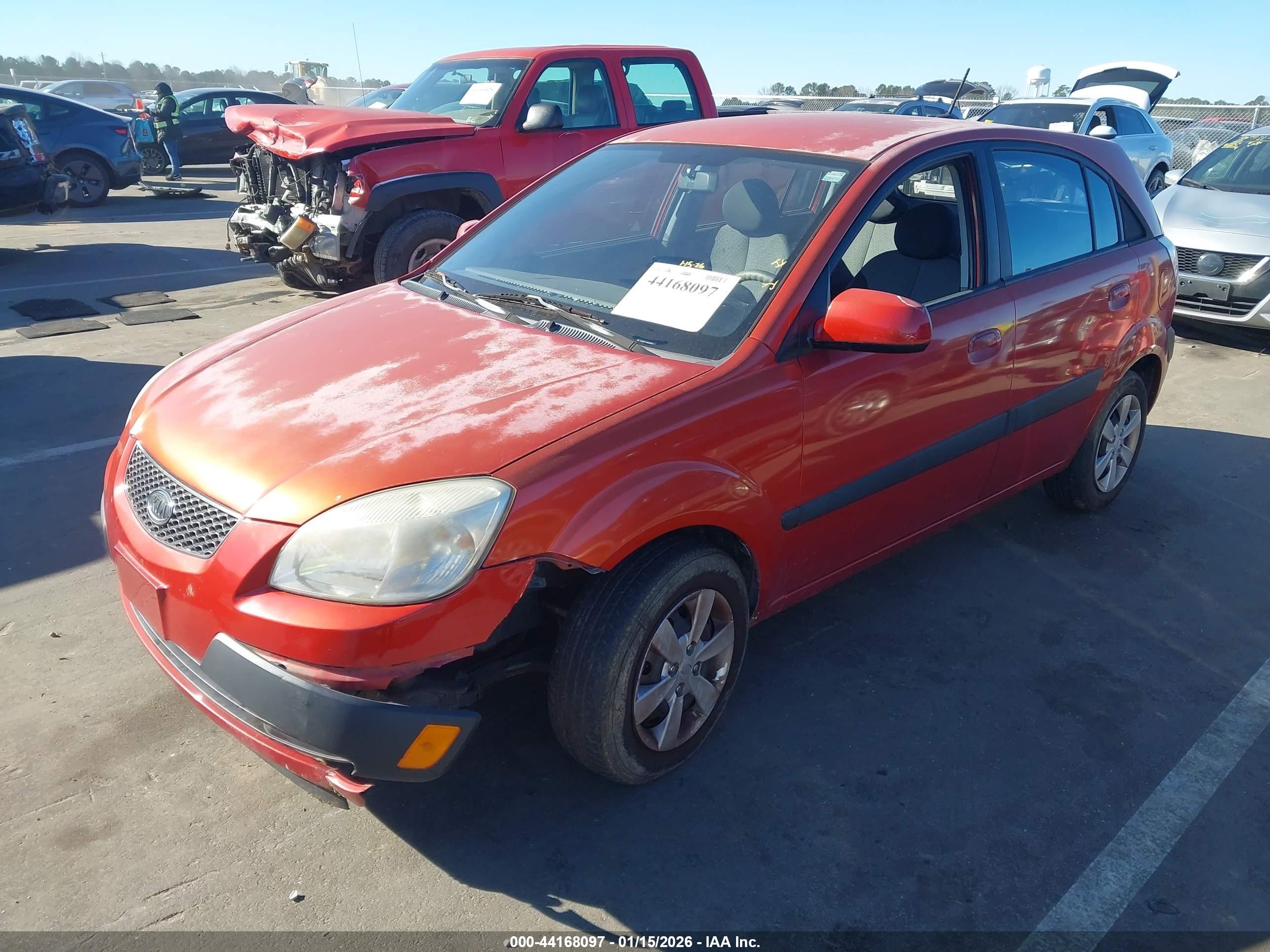 2009 Kia Rio5 Lx Red vin: KNADE243696581174