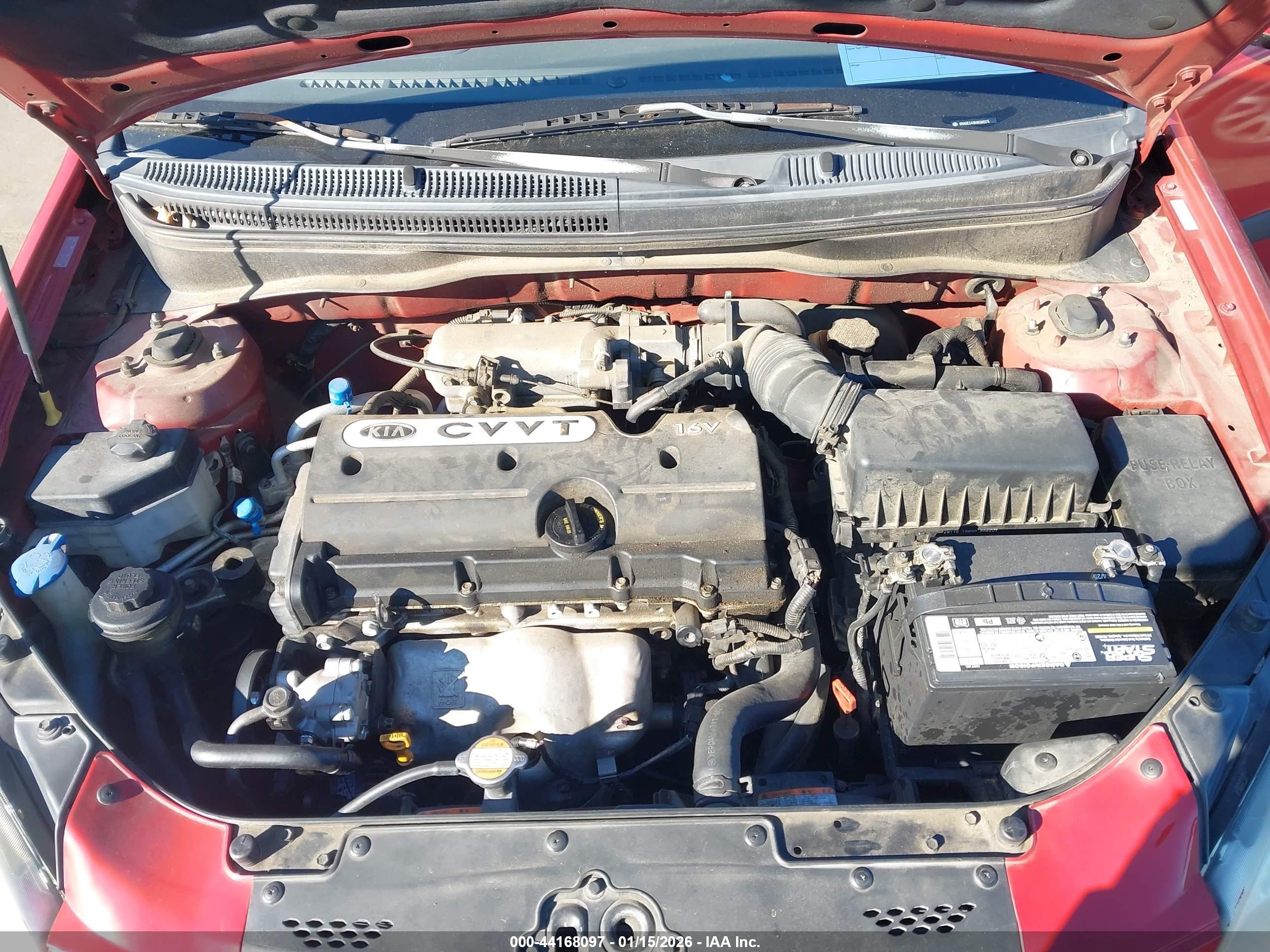 2009 Kia Rio5 Lx Red vin: KNADE243696581174