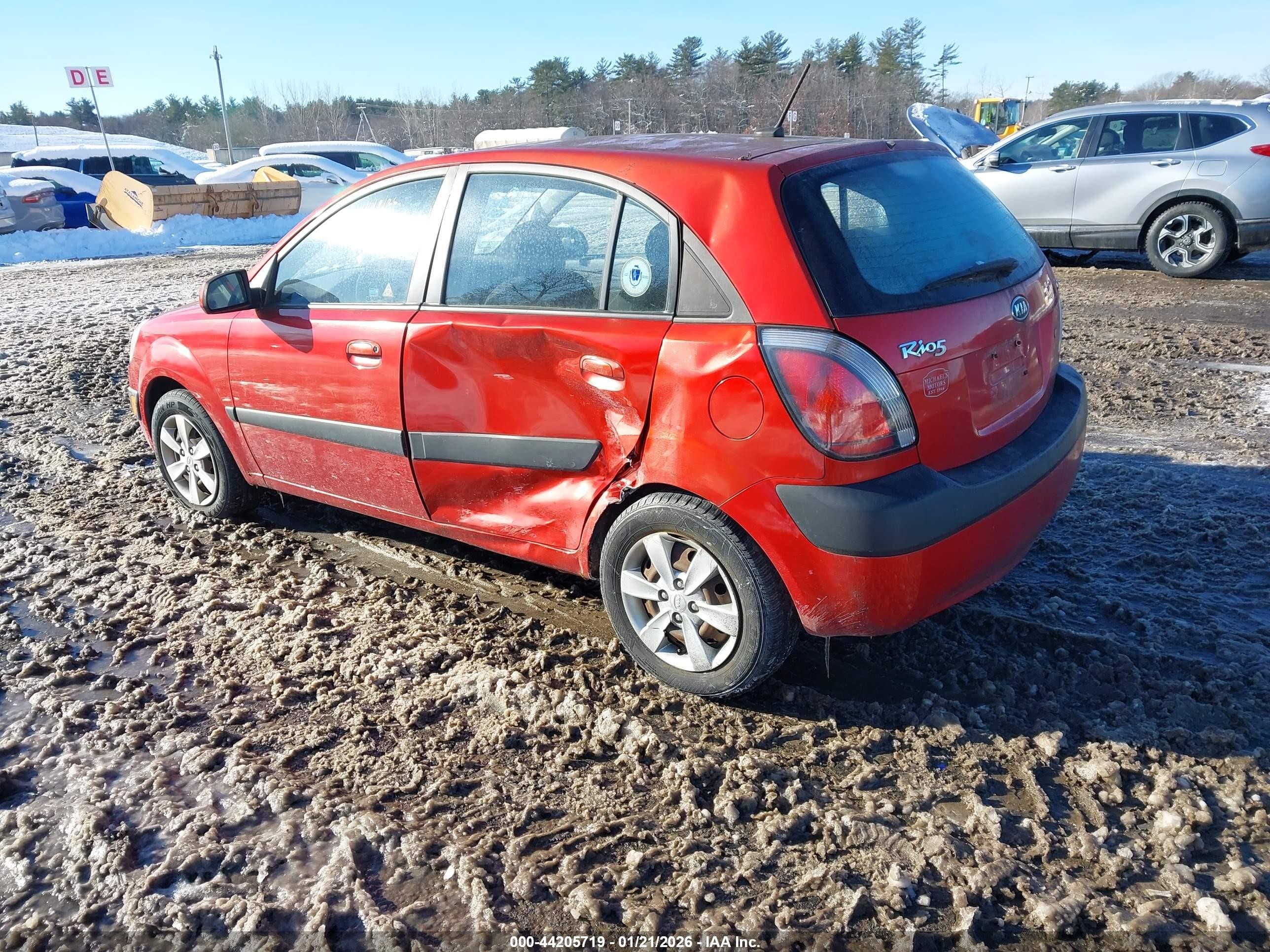 2009 Kia Rio5 Lx Red vin: KNADE243896517251