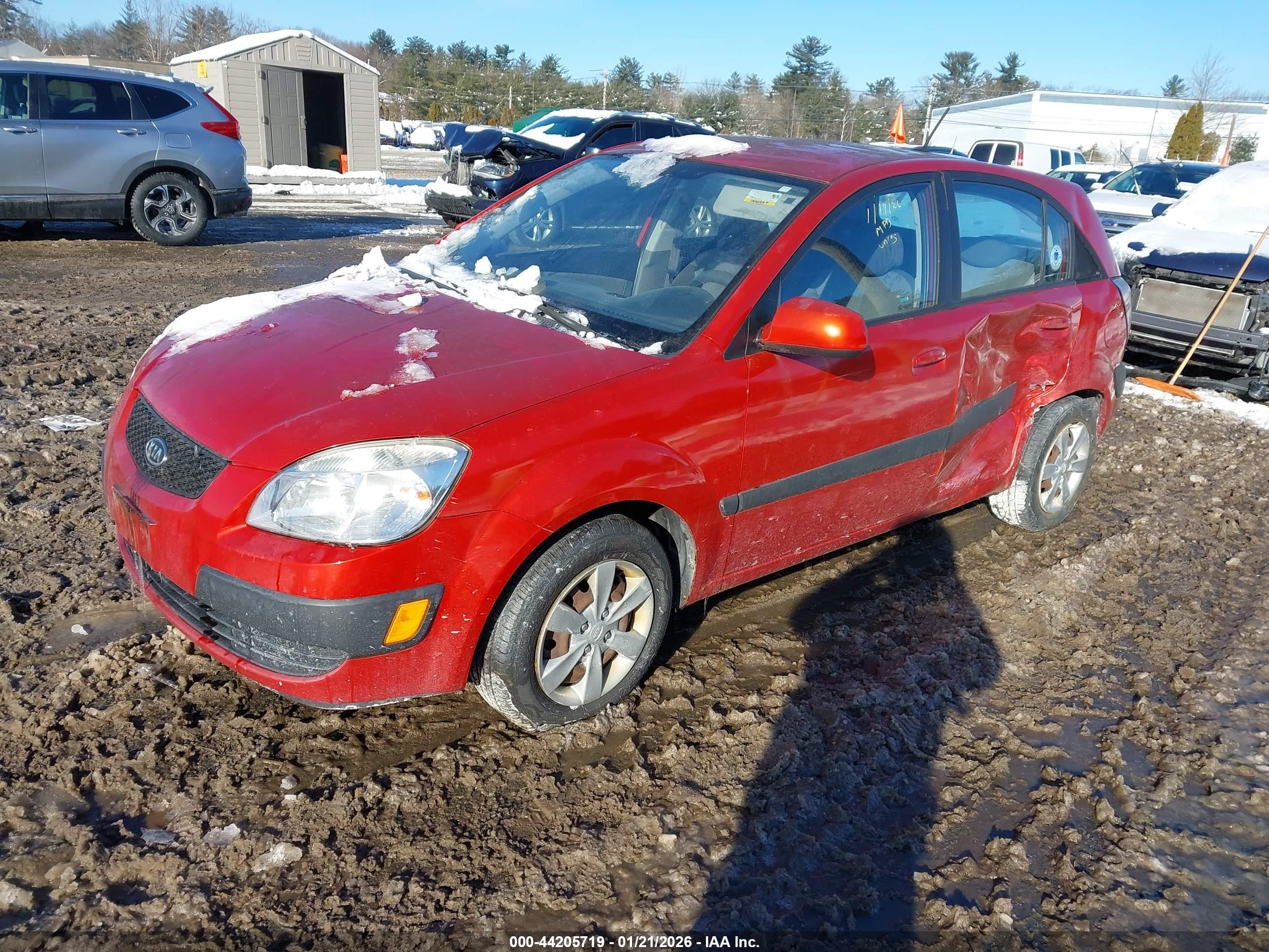 2009 Kia Rio5 Lx Red vin: KNADE243896517251