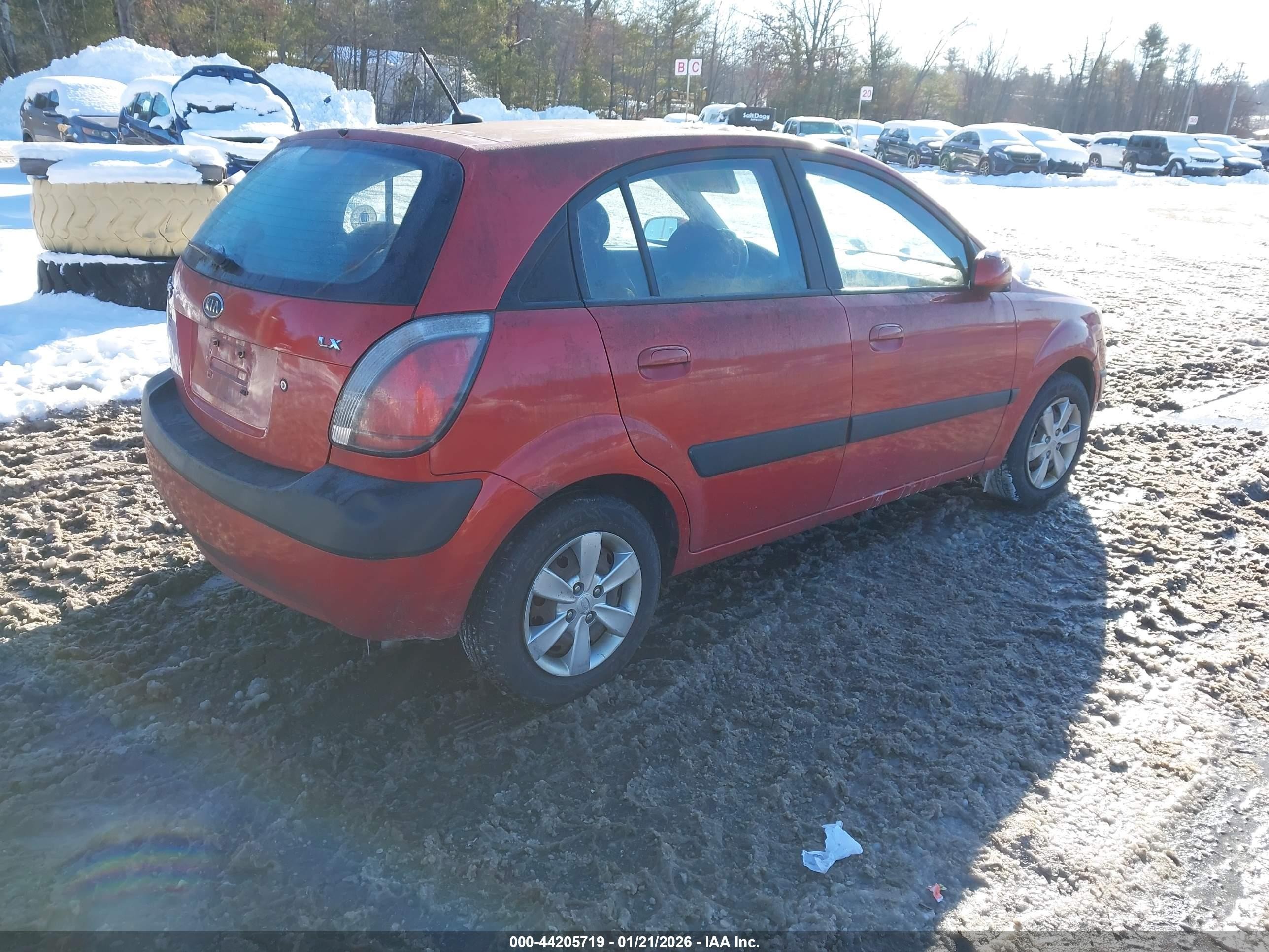 2009 Kia Rio5 Lx Red vin: KNADE243896517251