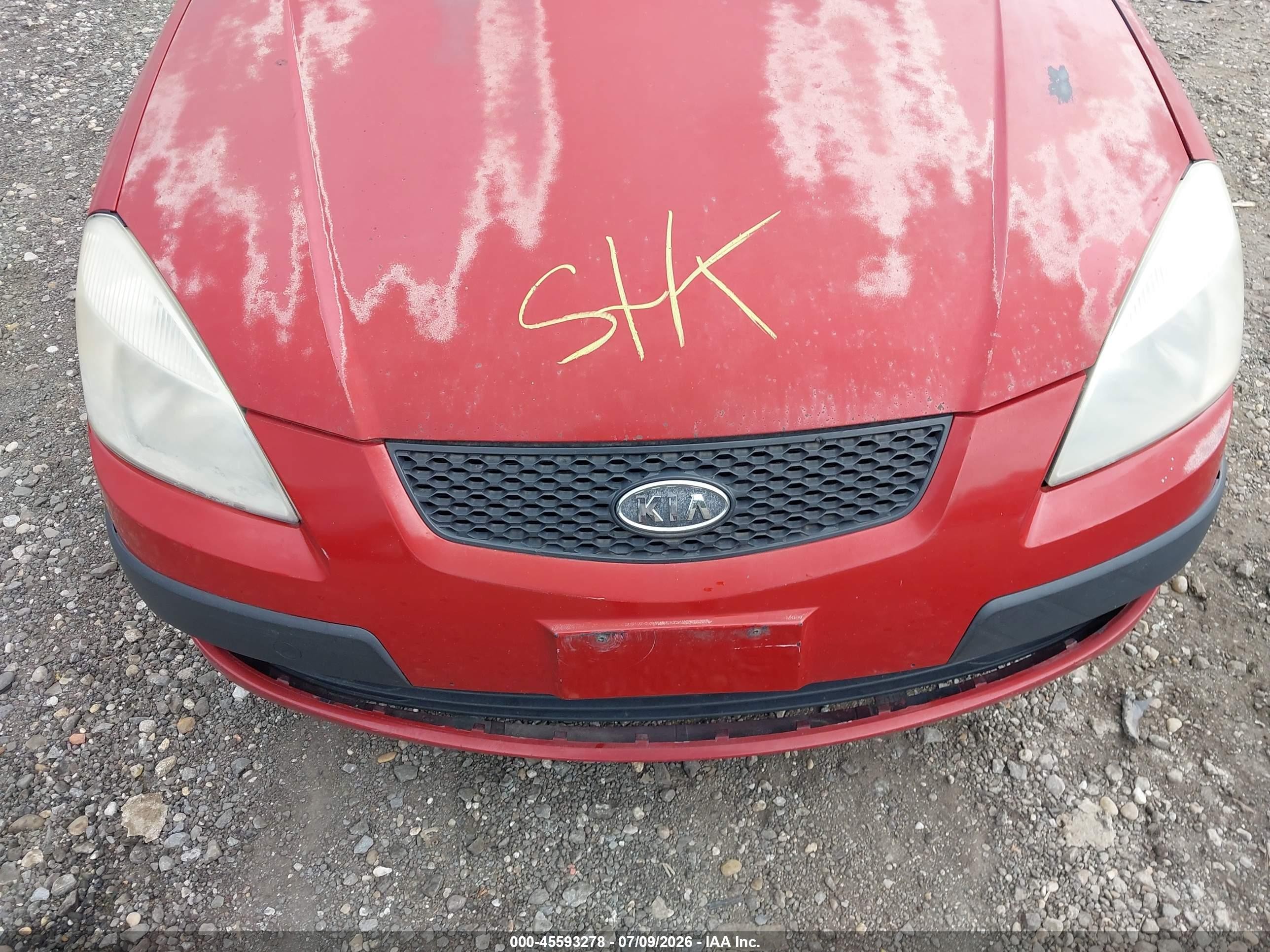 2009 Kia Rio5 Lx Red vin: KNADE243896530954