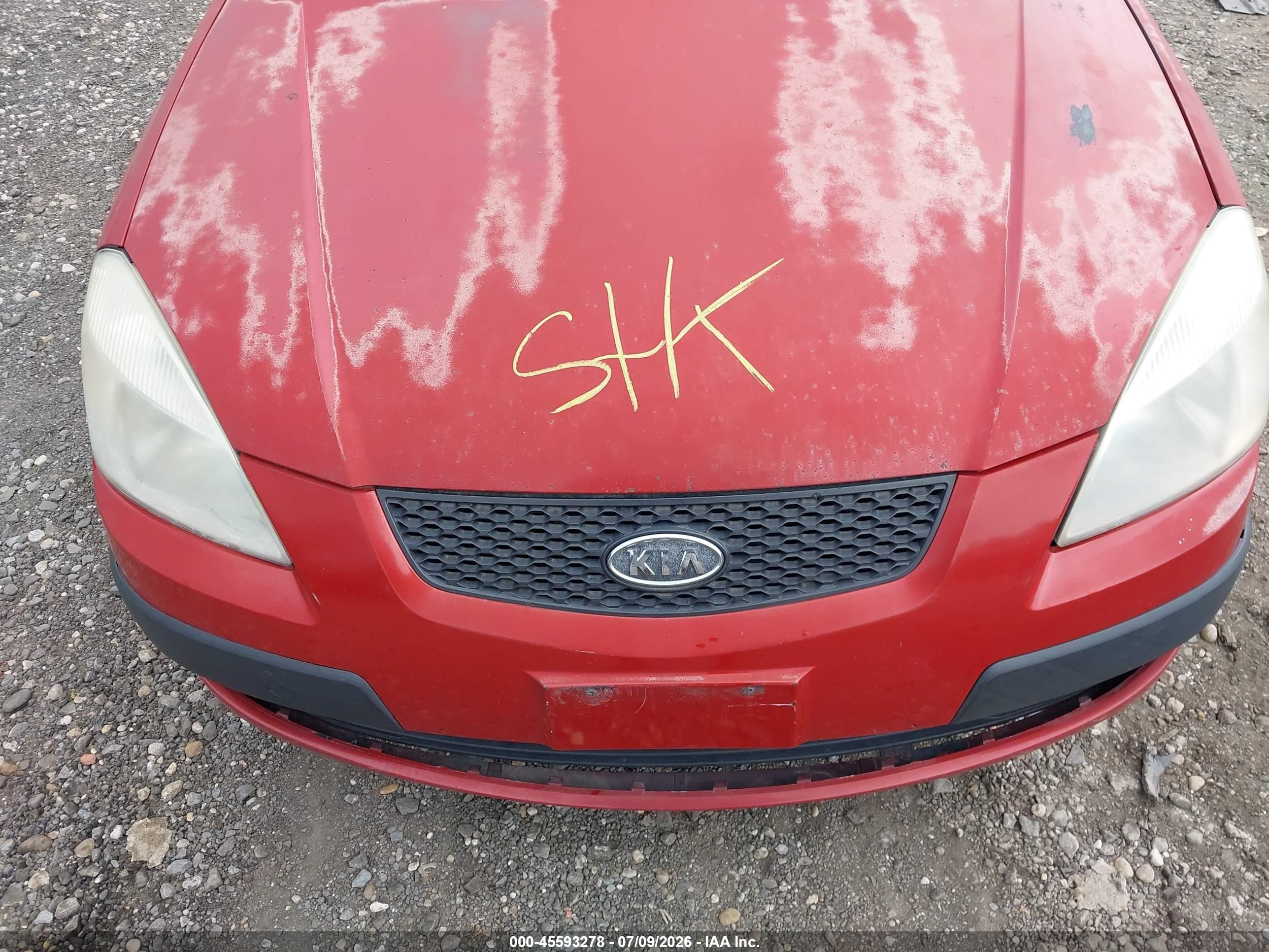 2009 Kia Rio5 Lx Red vin: KNADE243896530954