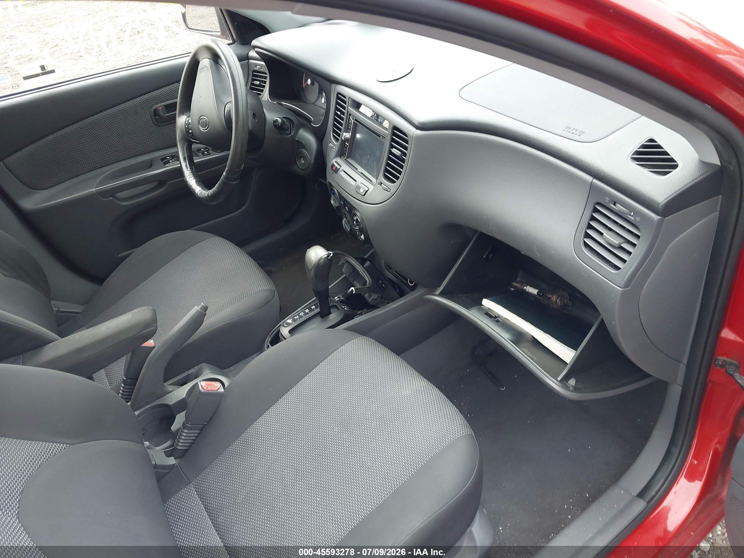 2009 Kia Rio5 Lx Red vin: KNADE243896530954