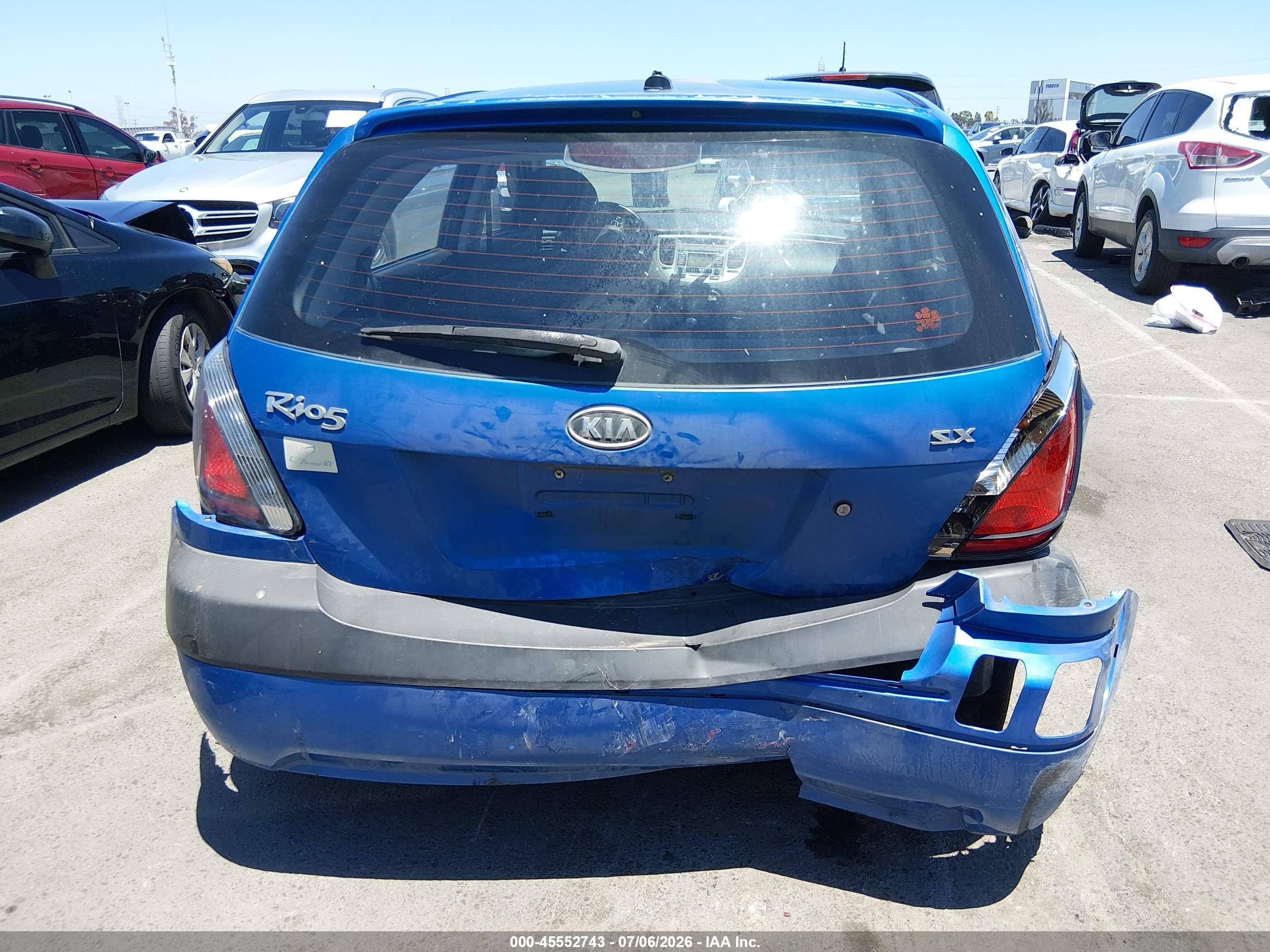 2009 Kia Rio5 Sx Blue vin: KNADE243896587428