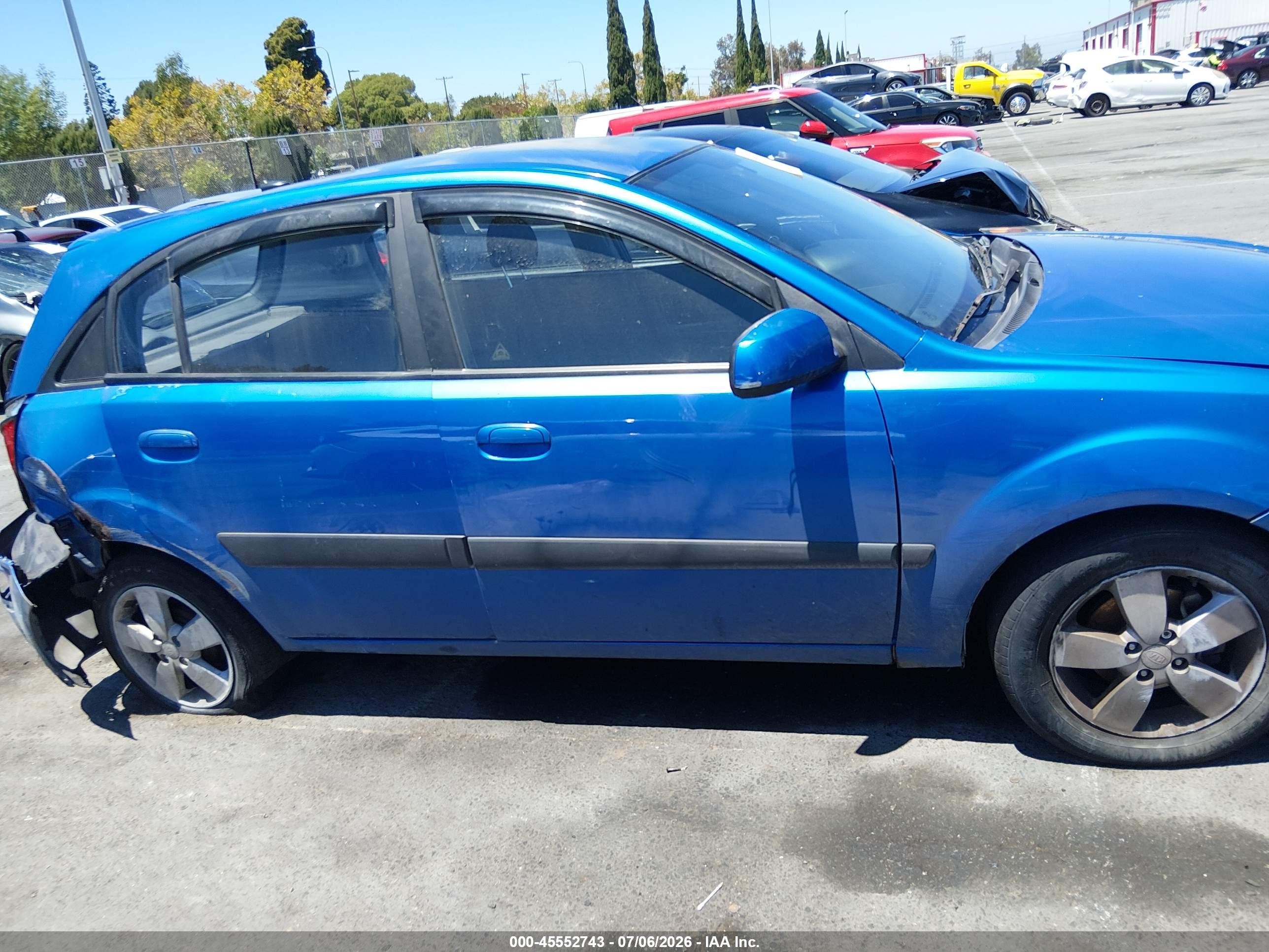 2009 Kia Rio5 Sx Blue vin: KNADE243896587428