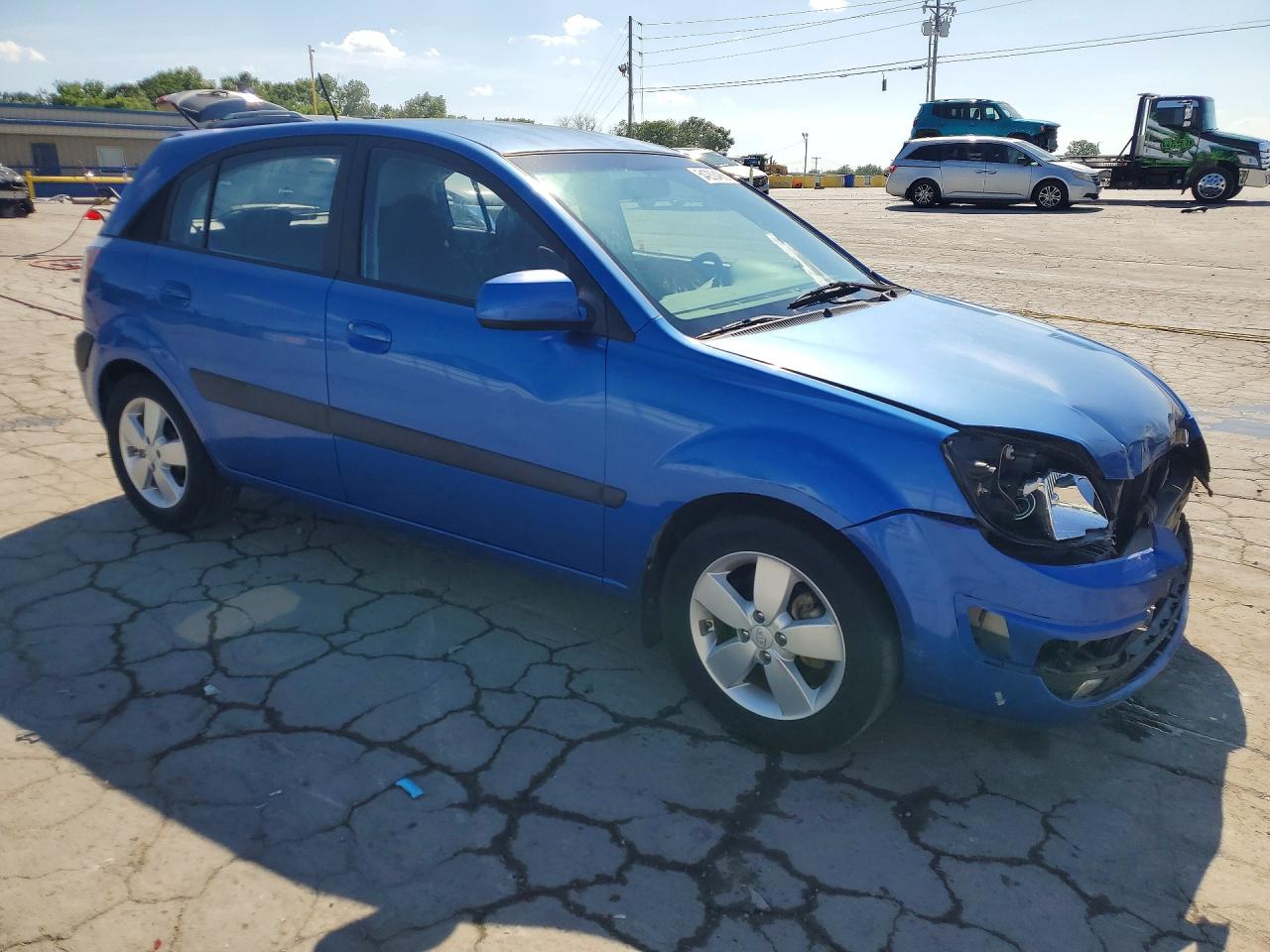 2009 Kia Rio 5 Sx Blue vin: KNADE243X96567200