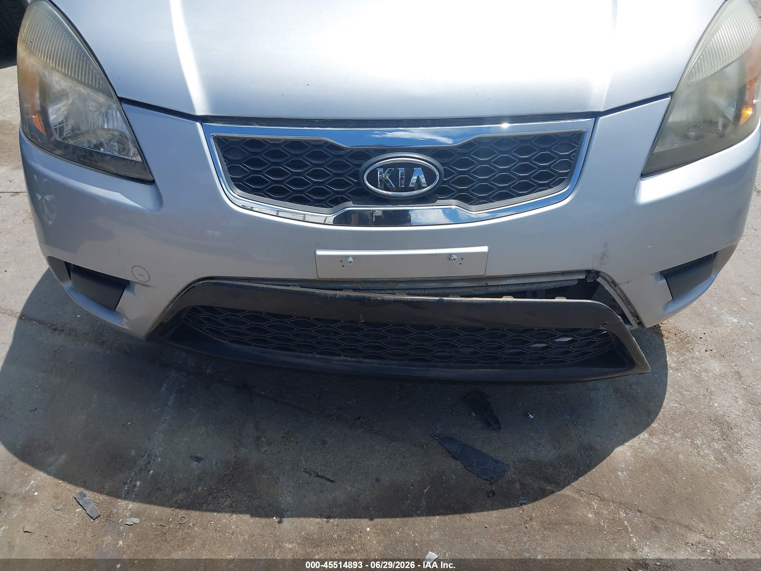 2011 Kia Rio Lx Silver vin: KNADH4A30B6912523