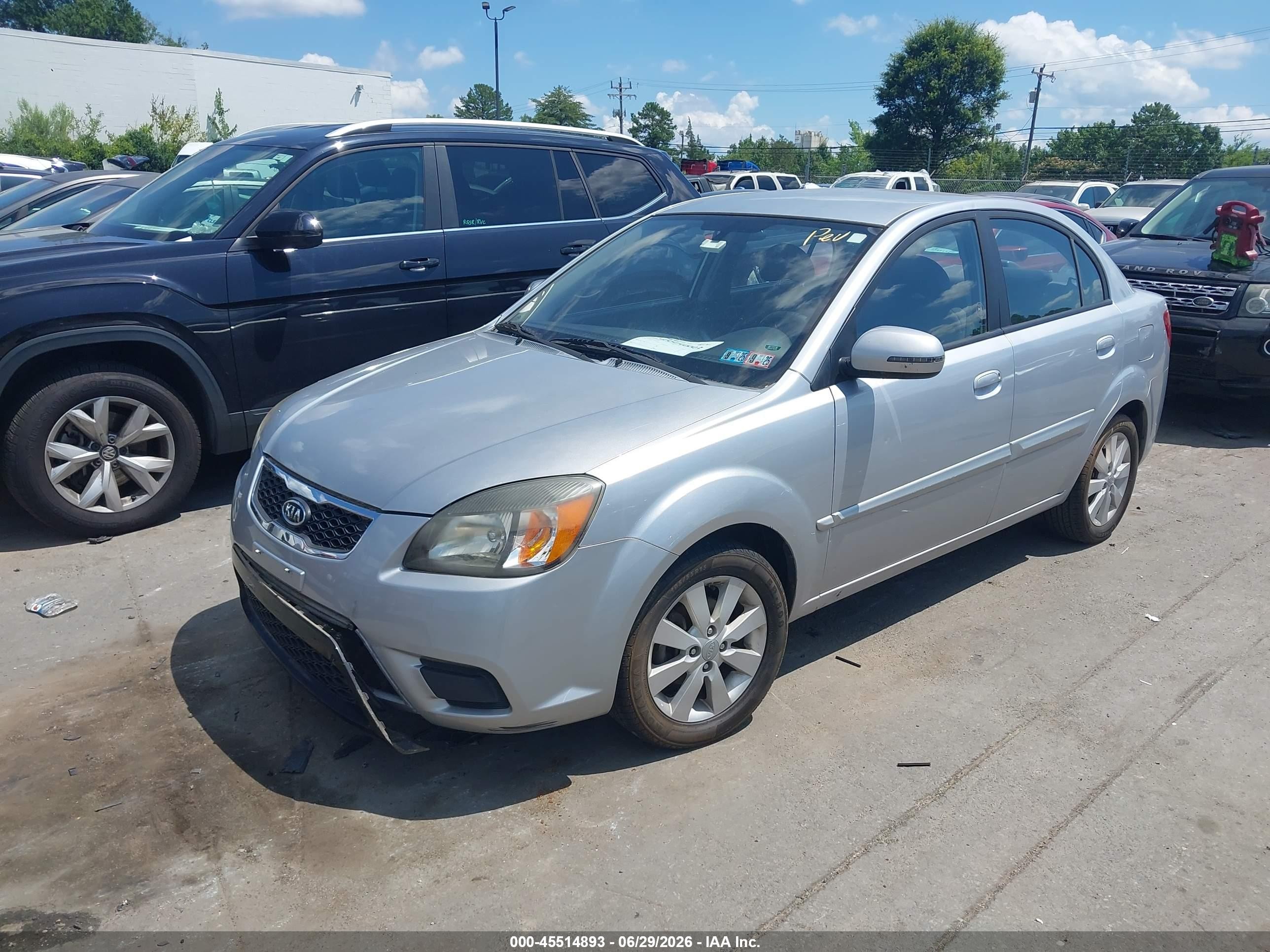 2011 Kia Rio Lx Silver vin: KNADH4A30B6912523