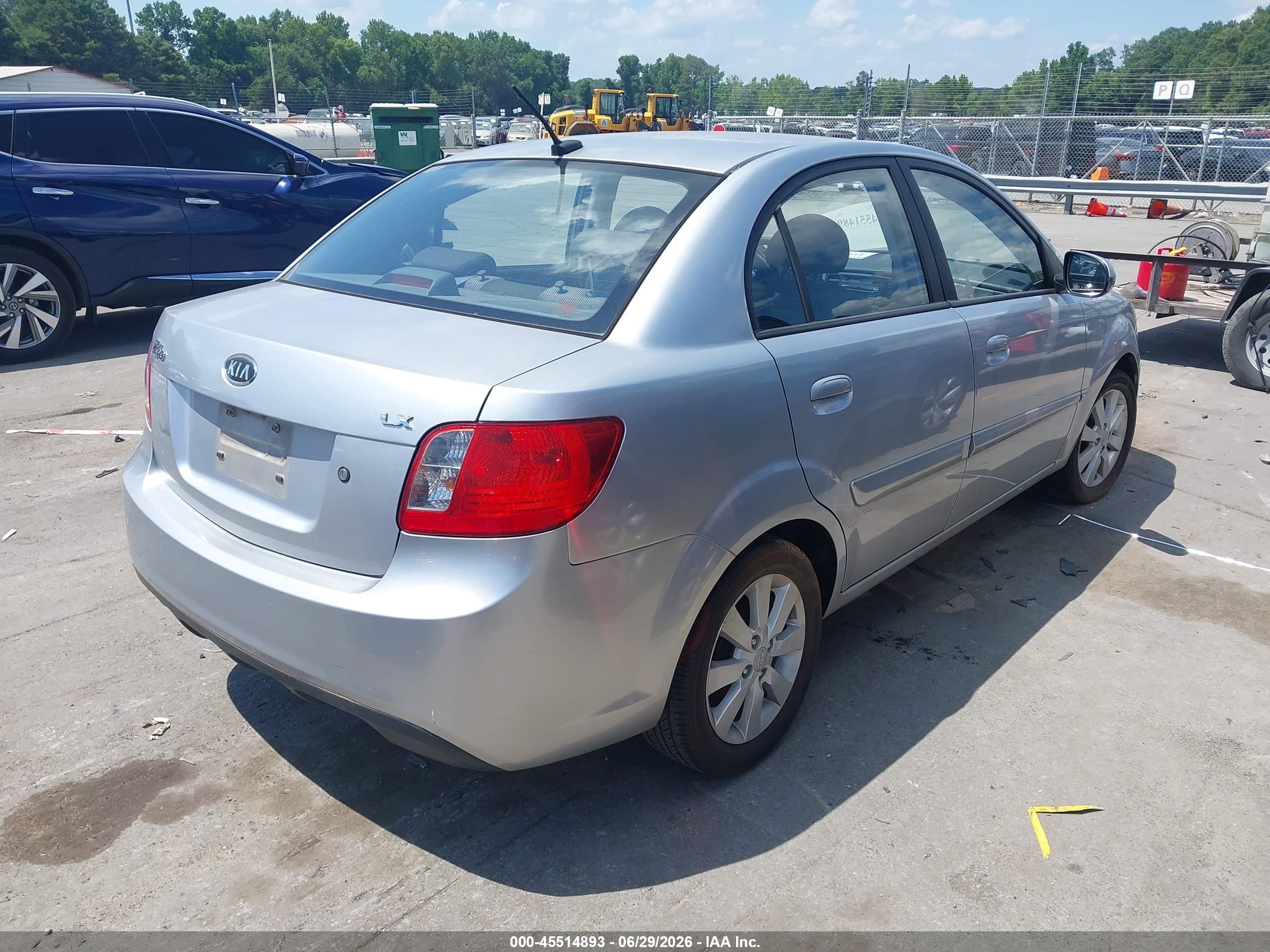 2011 Kia Rio Lx Silver vin: KNADH4A30B6912523
