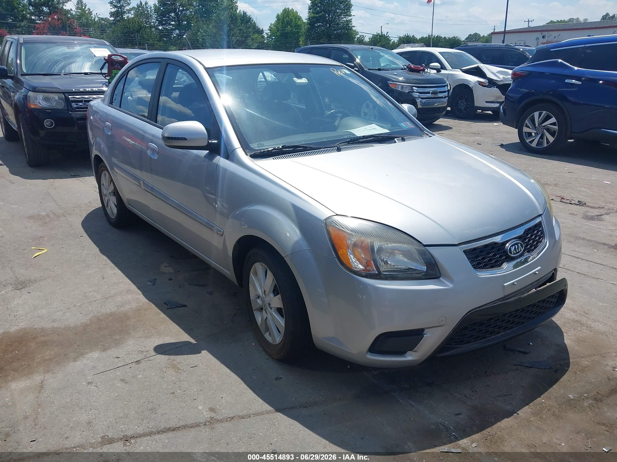 2011 Kia Rio Lx Silver vin: KNADH4A30B6912523