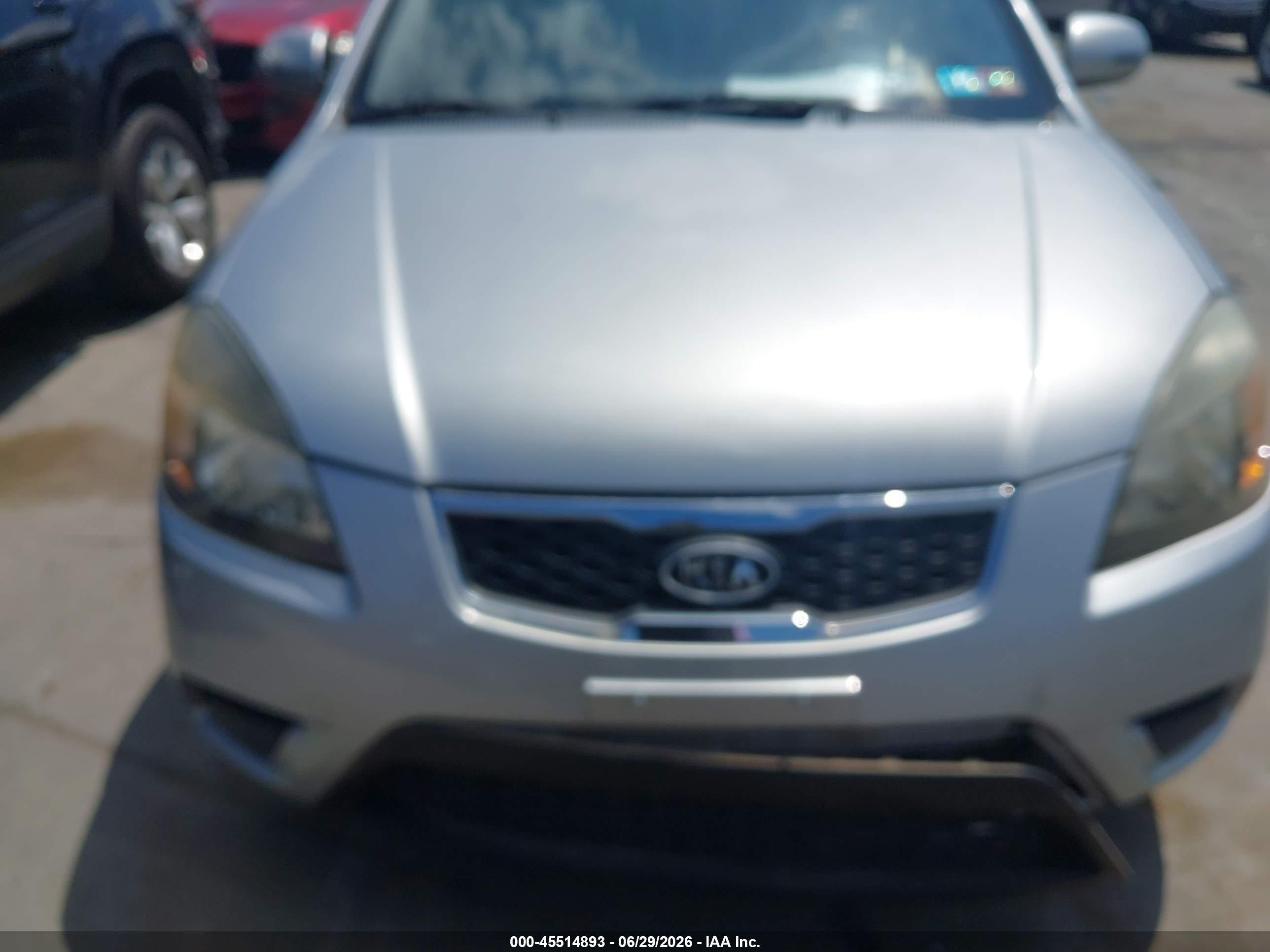 2011 Kia Rio Lx Silver vin: KNADH4A30B6912523
