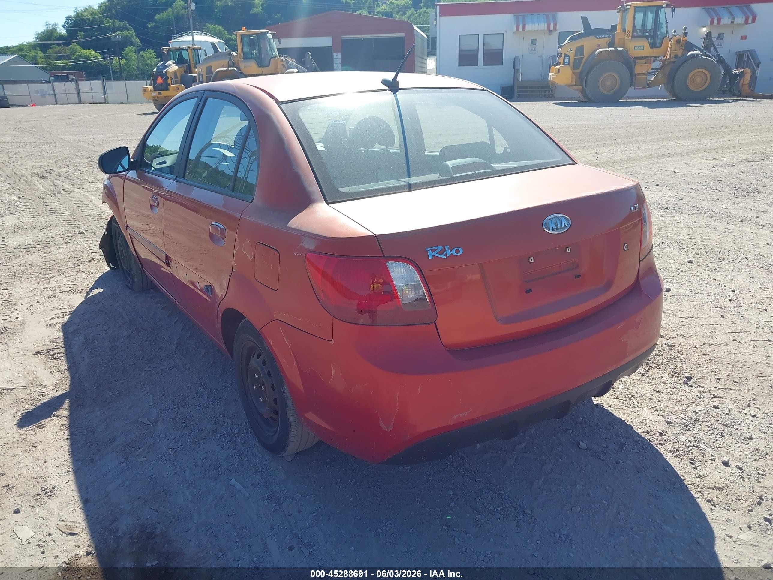 2011 Kia Rio Lx Red vin: KNADH4A31B6734881