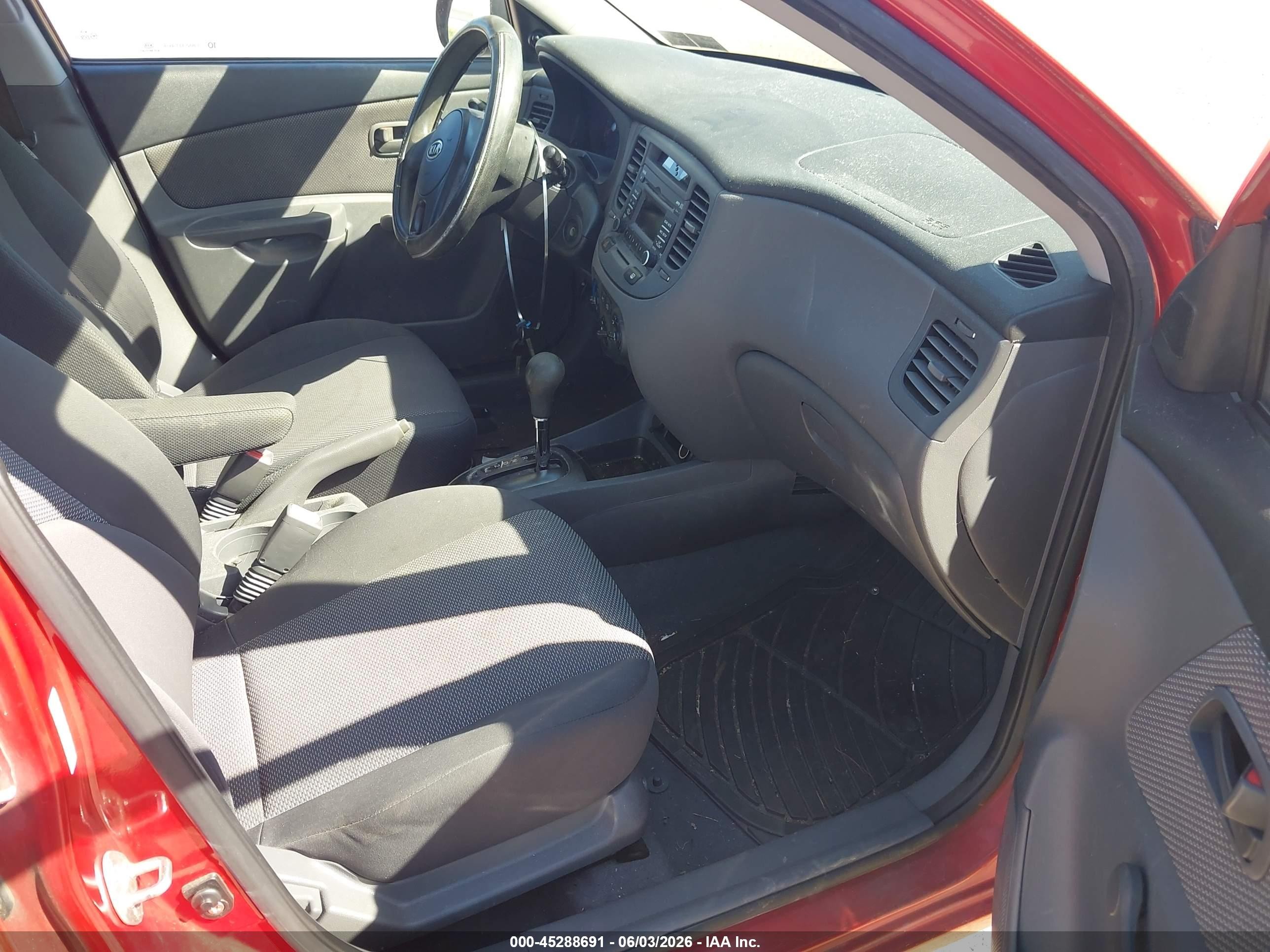 2011 Kia Rio Lx Red vin: KNADH4A31B6734881