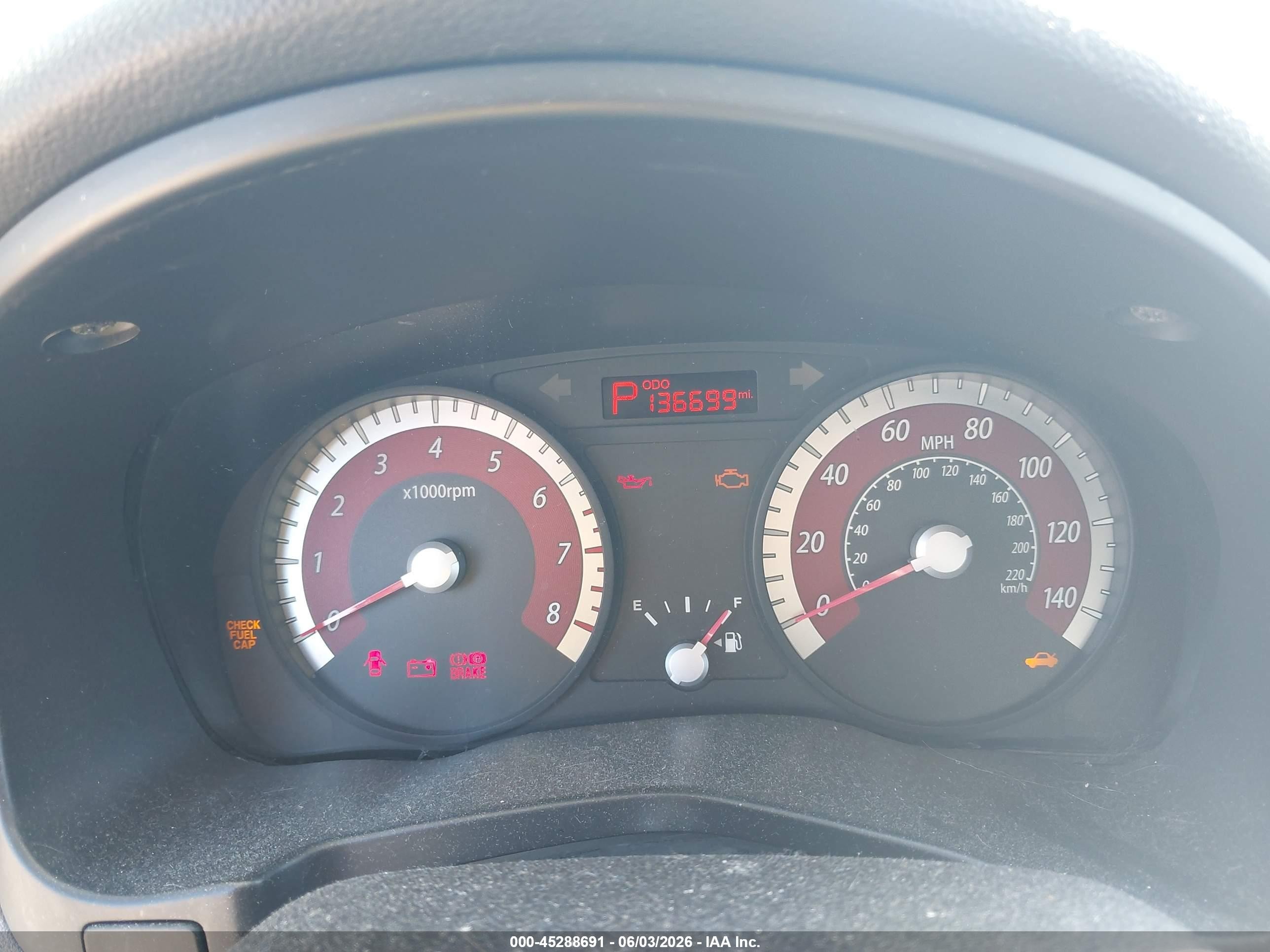 2011 Kia Rio Lx Red vin: KNADH4A31B6734881