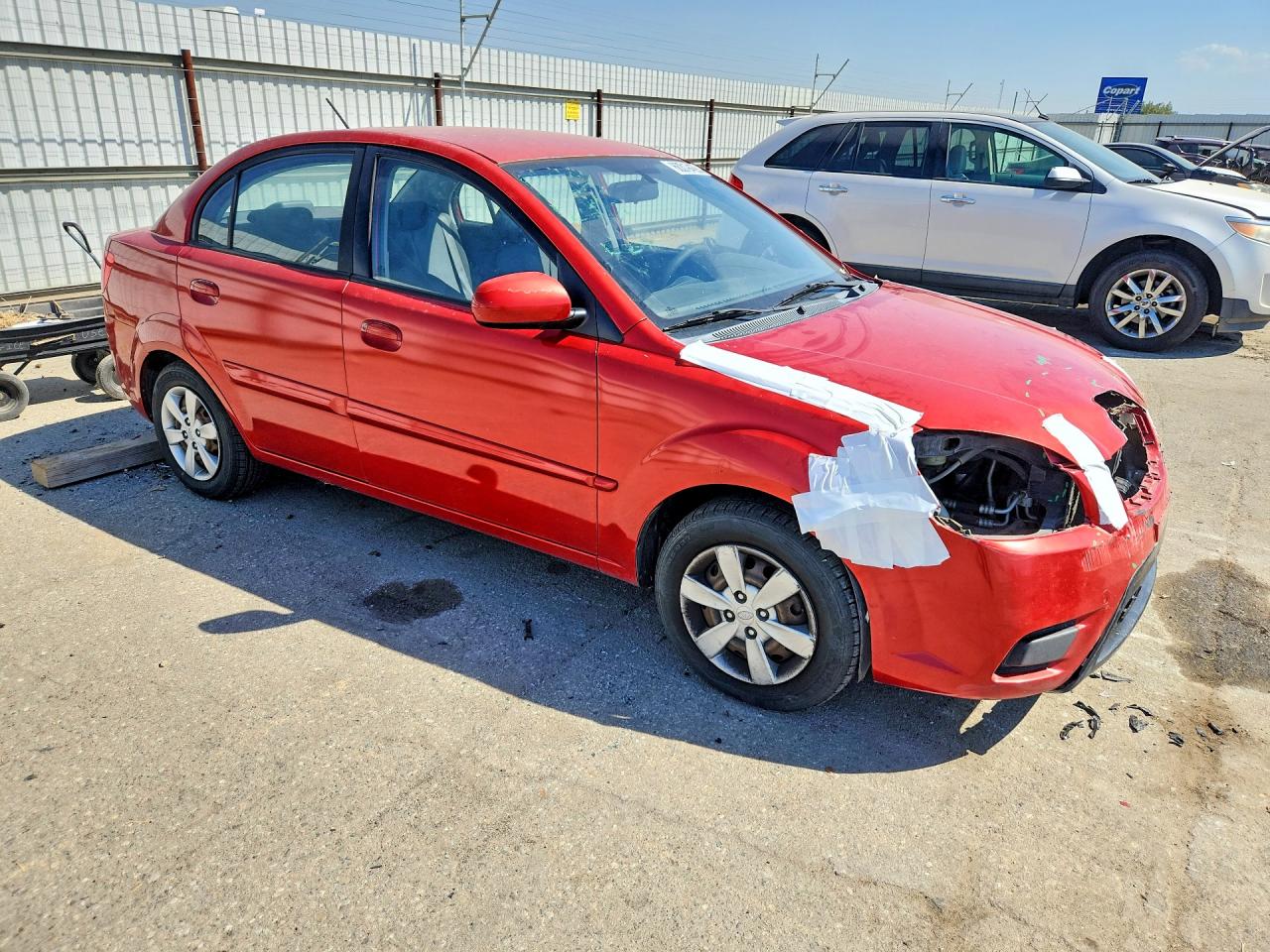 2011 Kia Rio Lx Maroon vin: KNADH4A31B6736906