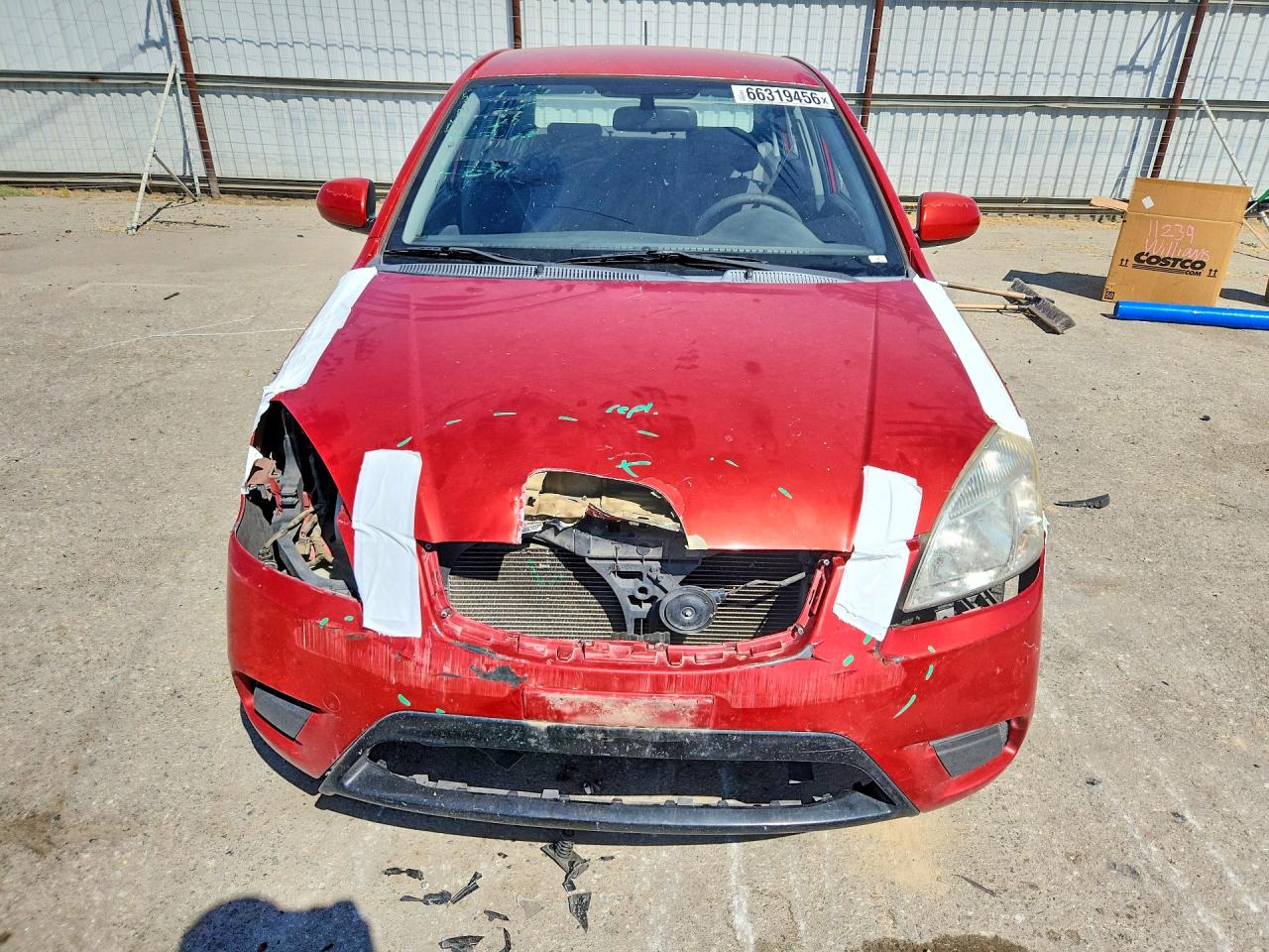 2011 Kia Rio Lx Maroon vin: KNADH4A31B6736906