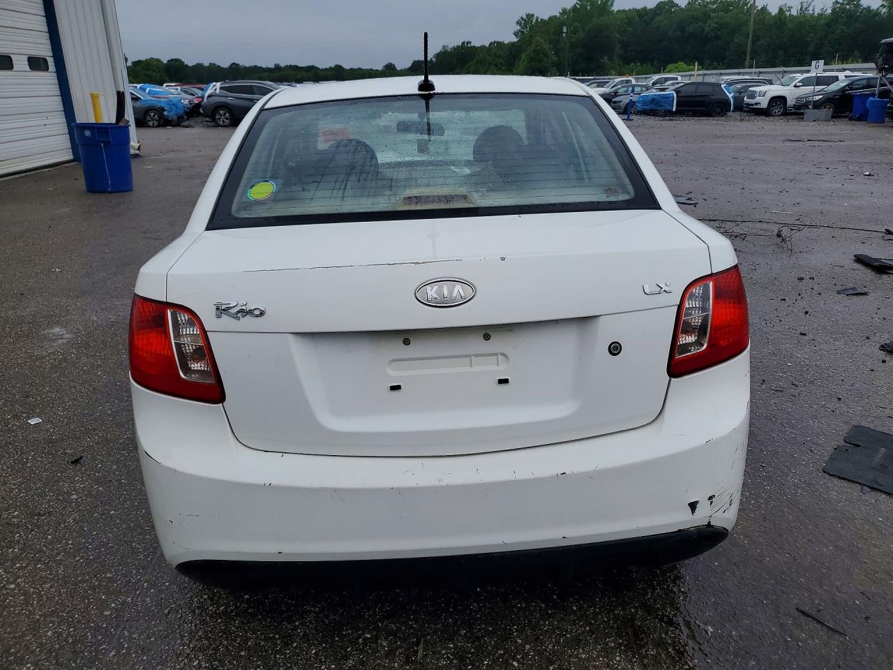 2011 Kia Rio Lx White vin: KNADH4A31B6873022