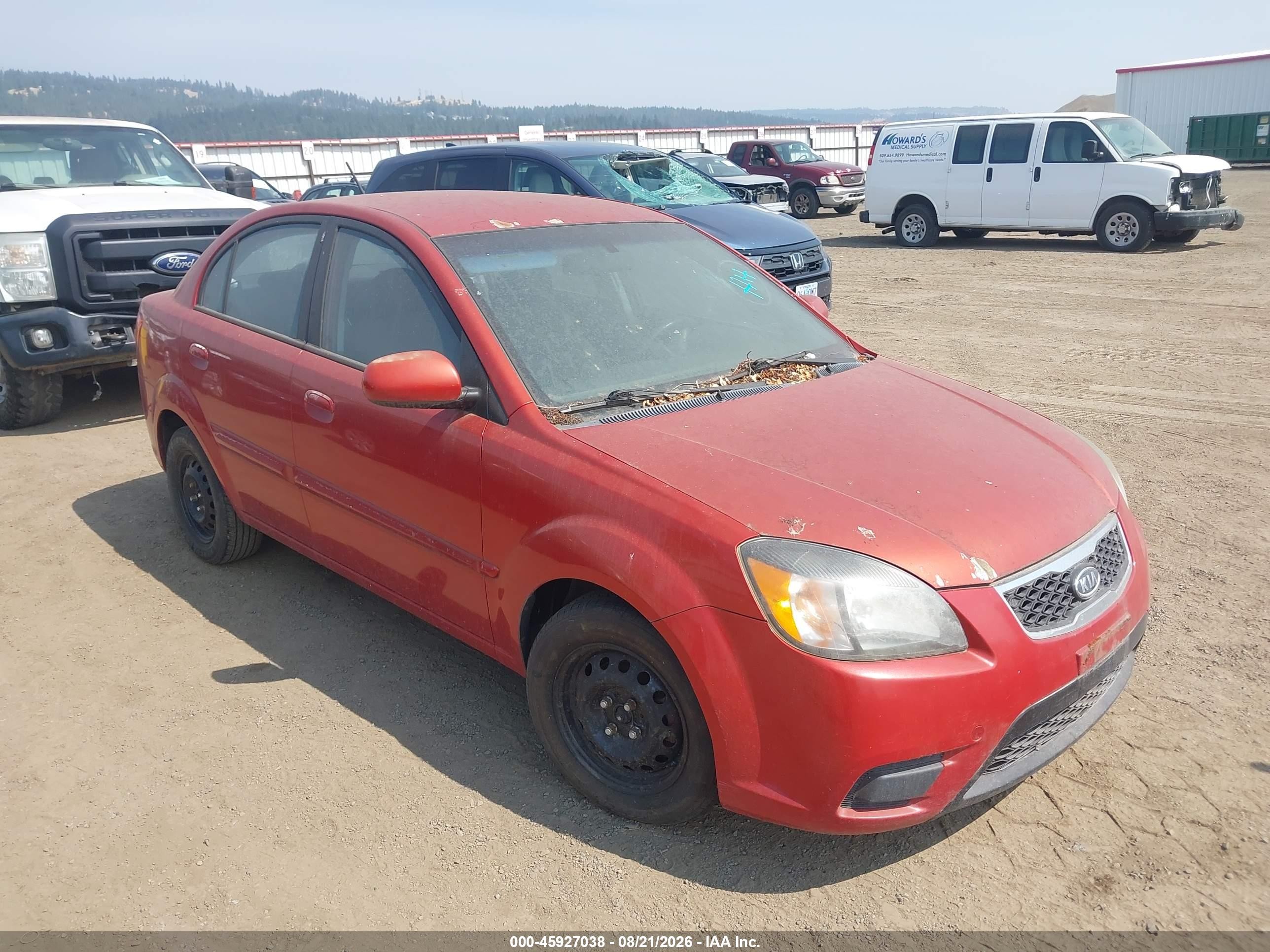 2011 Kia Rio Lx Orange vin: KNADH4A31B6954781