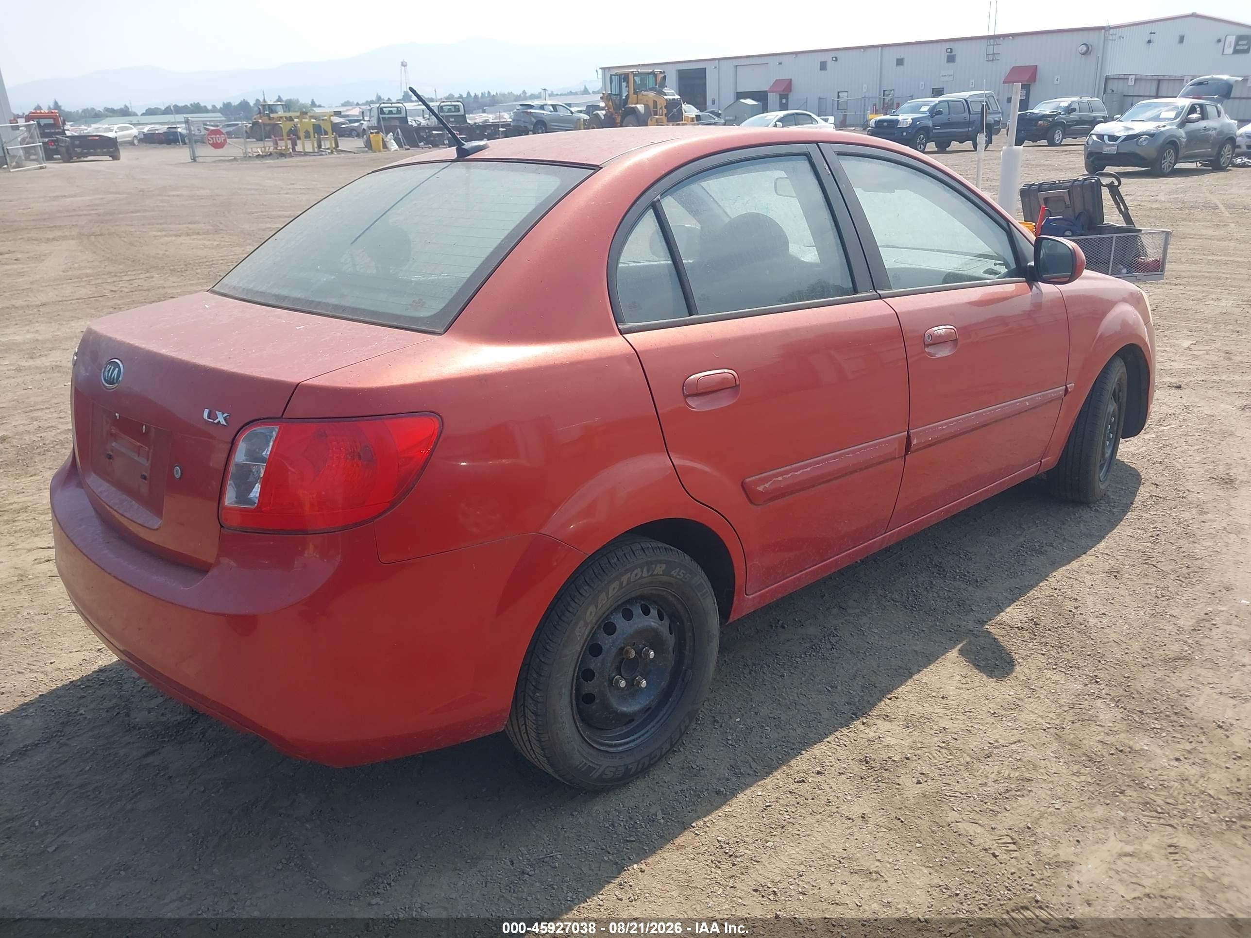 2011 Kia Rio Lx Orange vin: KNADH4A31B6954781