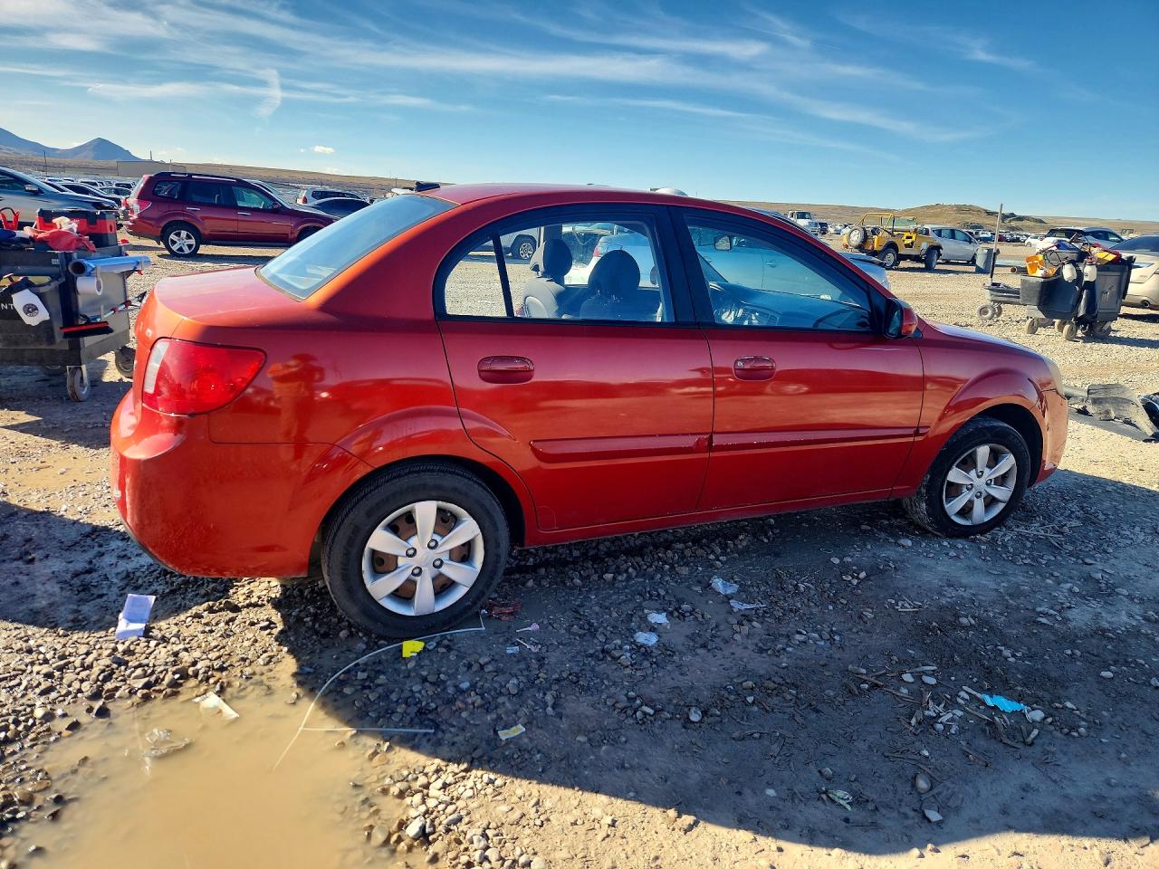 2011 Kia Rio Lx Orange vin: KNADH4A32B6864751