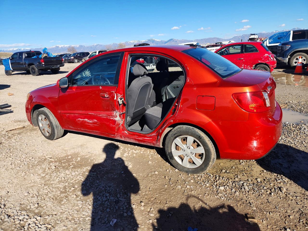 2011 Kia Rio Lx Orange vin: KNADH4A32B6864751