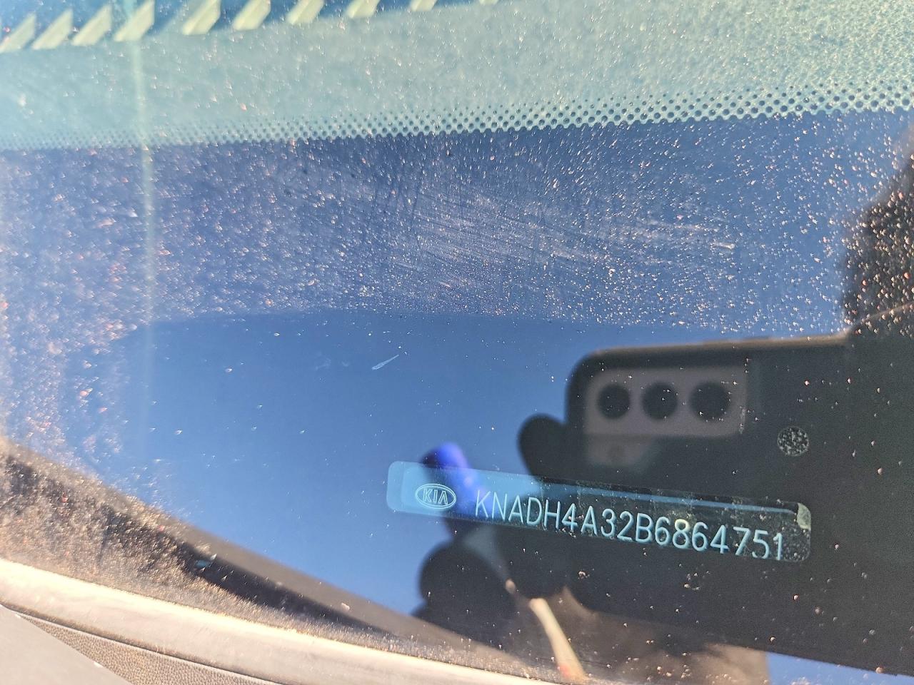 2011 Kia Rio Lx Orange vin: KNADH4A32B6864751