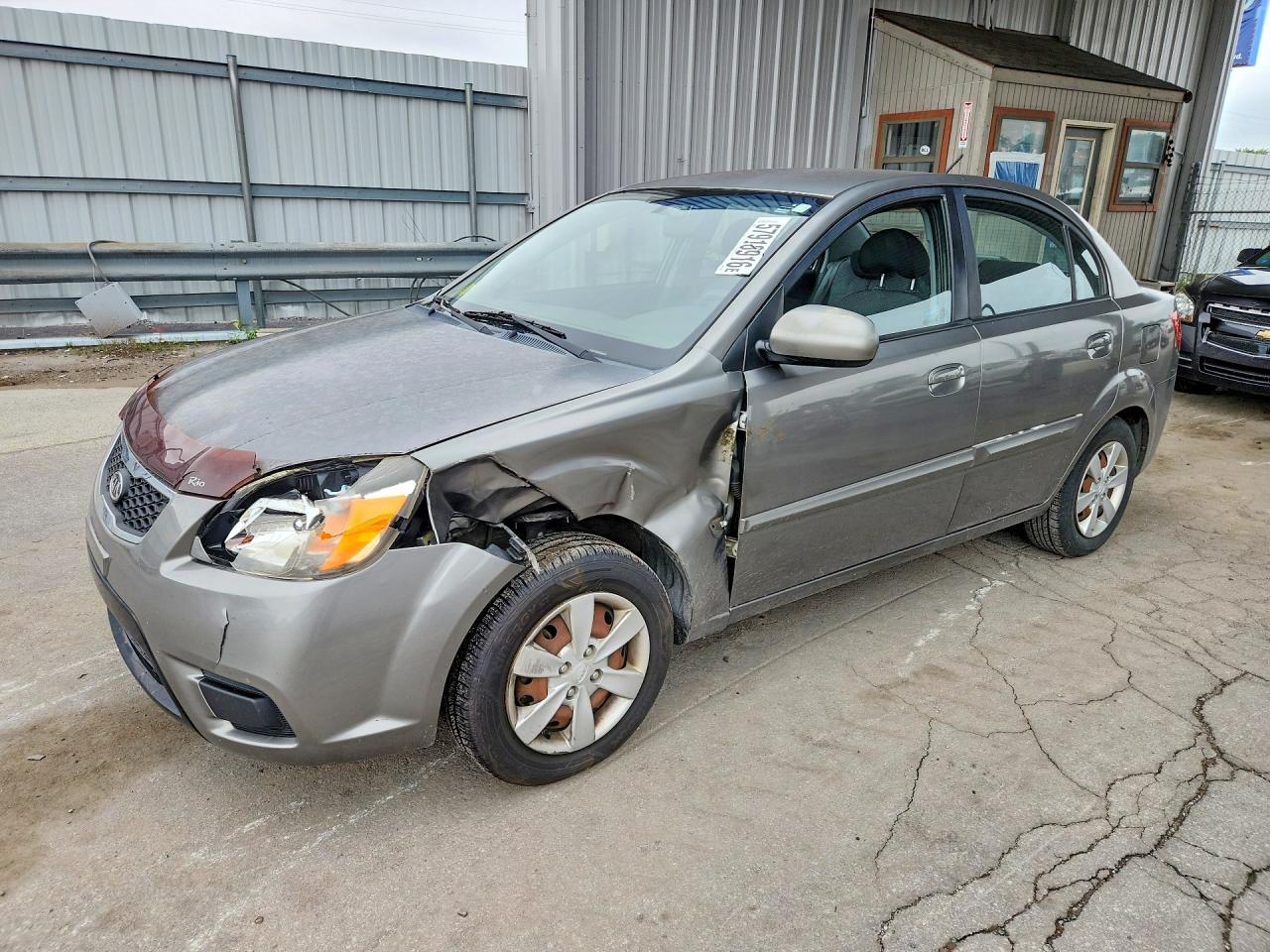 2011 Kia Rio Lx Gray vin: KNADH4A32B6950688