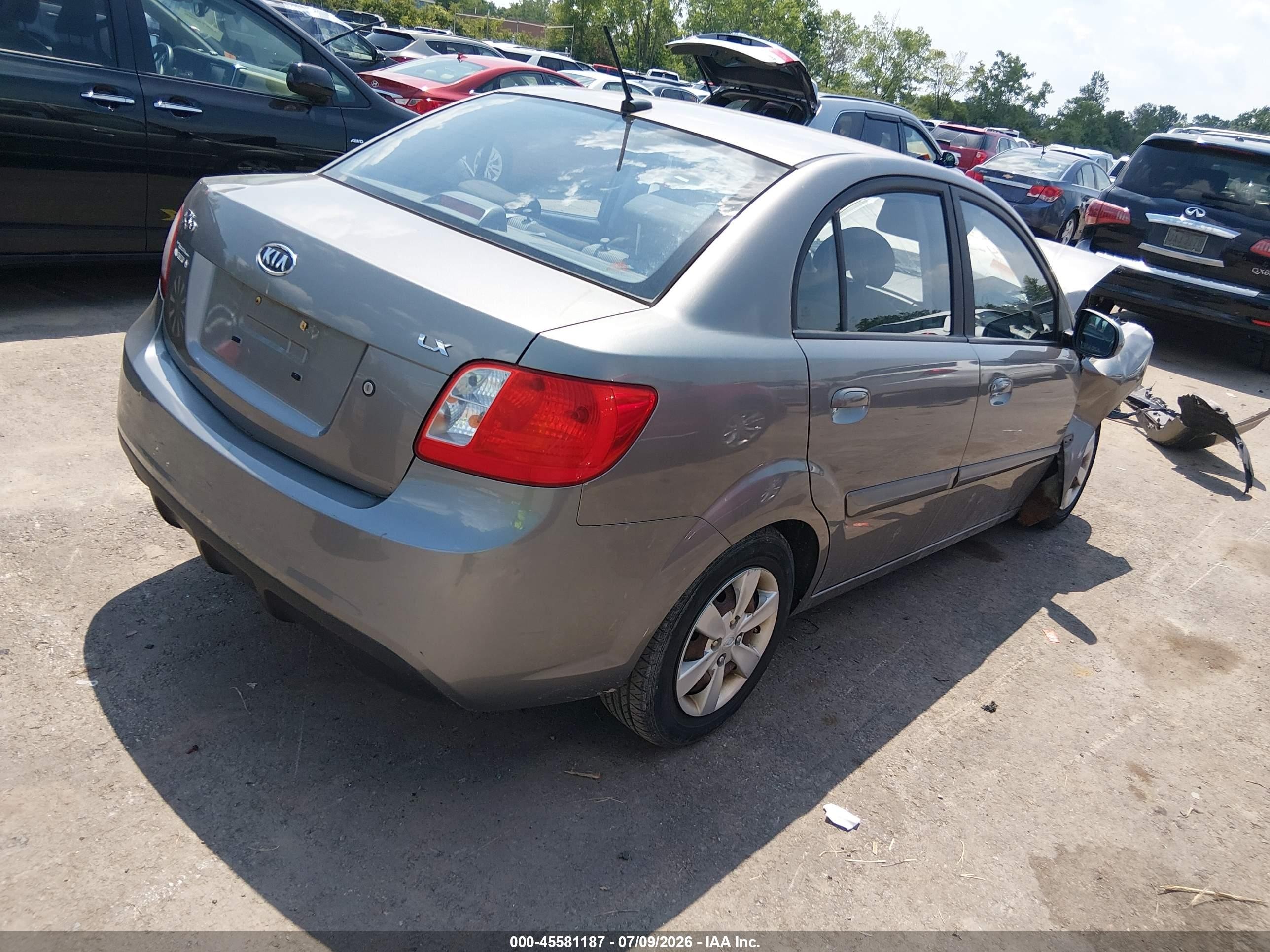 2010 Kia Rio Lx Серебряный vin: KNADH4A33A6635803