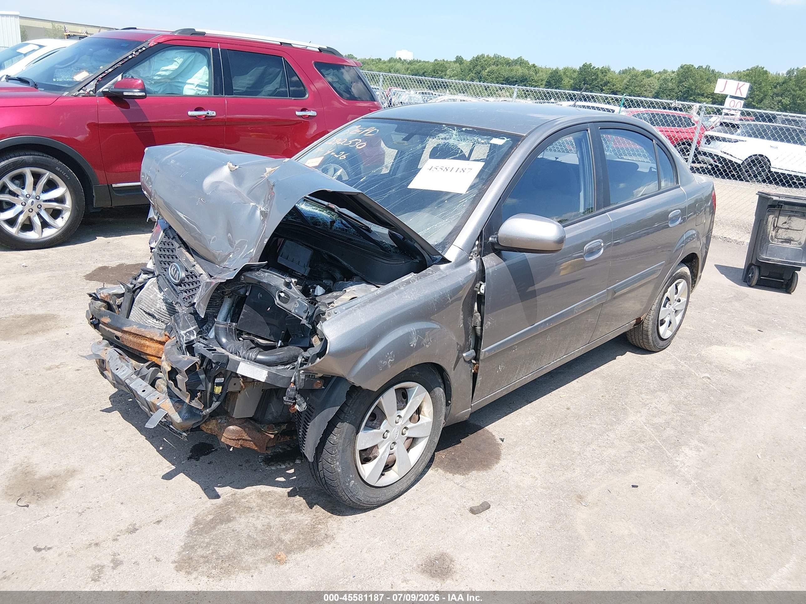2010 Kia Rio Lx Серебряный vin: KNADH4A33A6635803