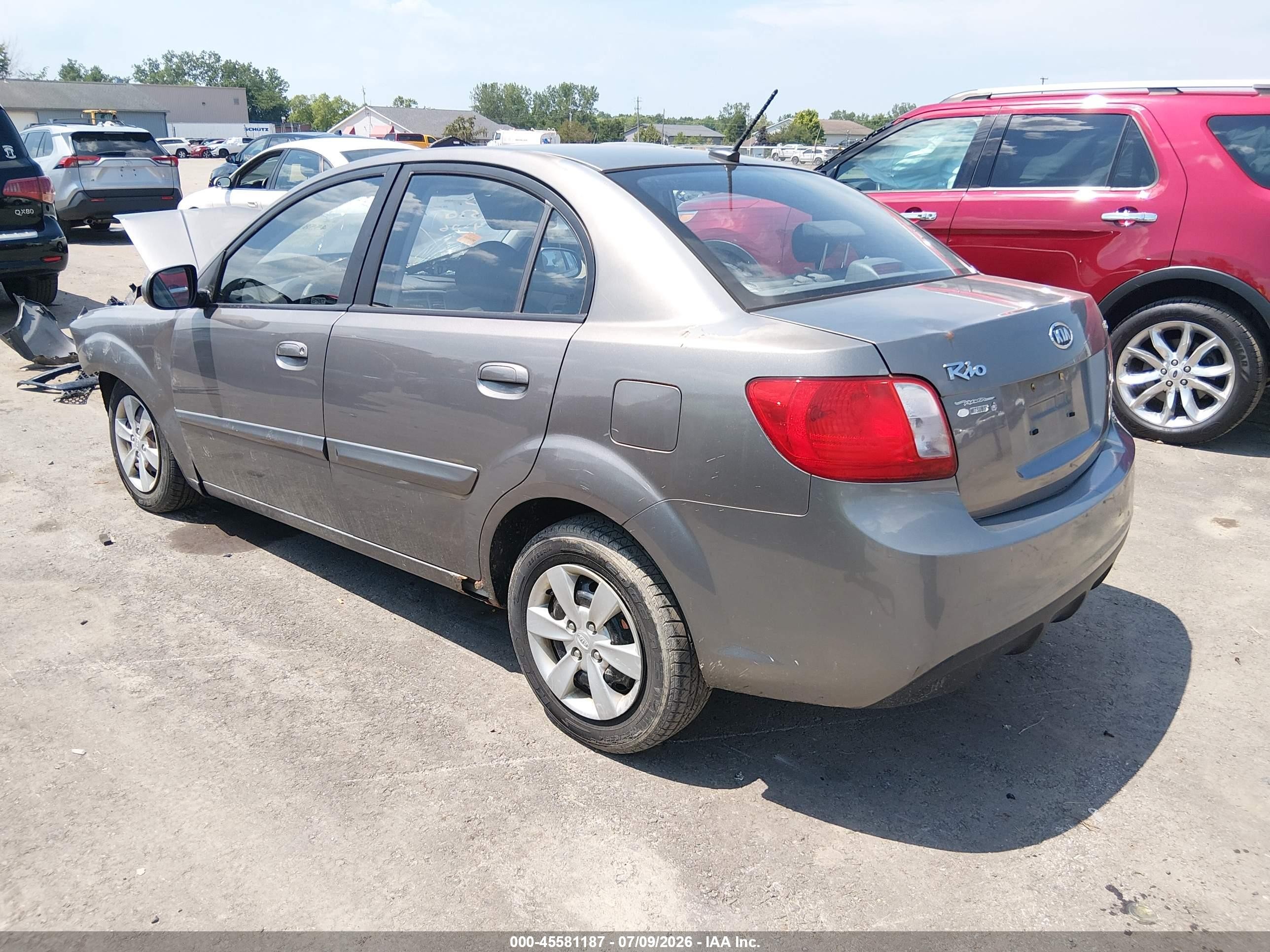 2010 Kia Rio Lx Серебряный vin: KNADH4A33A6635803