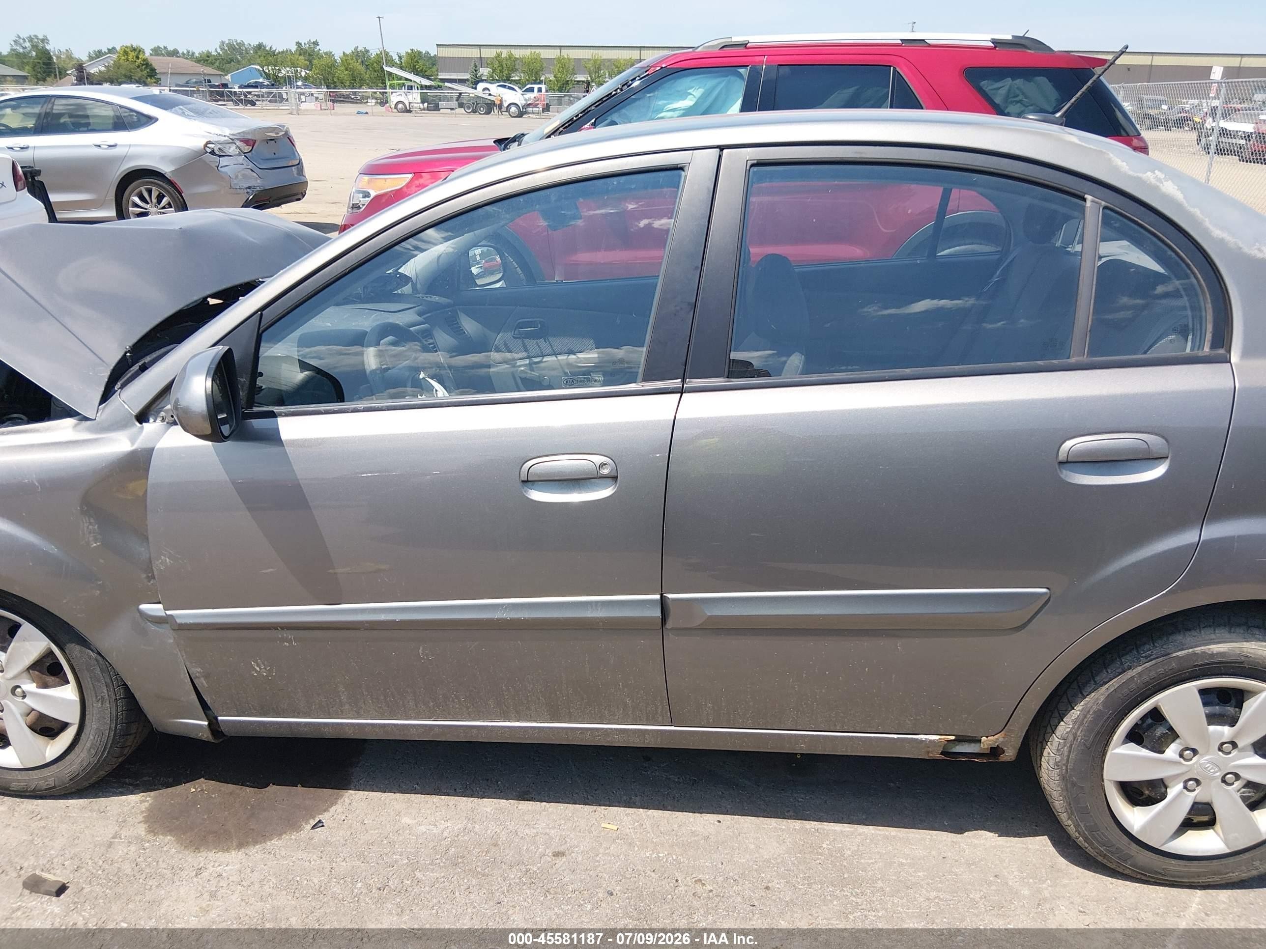 2010 Kia Rio Lx Серебряный vin: KNADH4A33A6635803