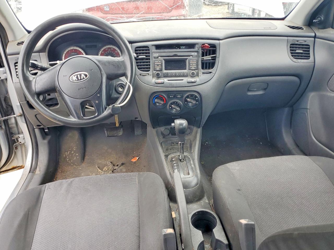 2010 Kia Rio Base Silver vin: KNADH4A33A6680109