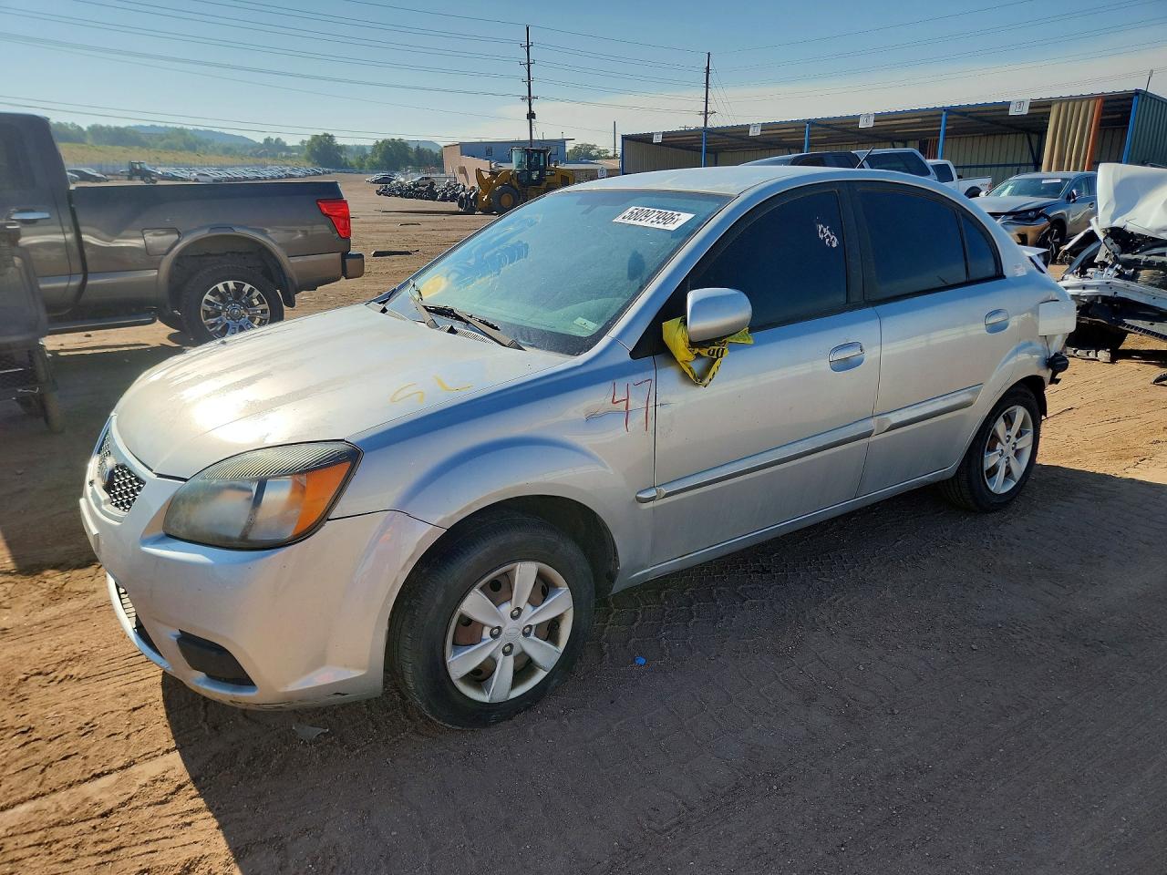 2011 Kia Rio Lx Silver vin: KNADH4A33B6734798