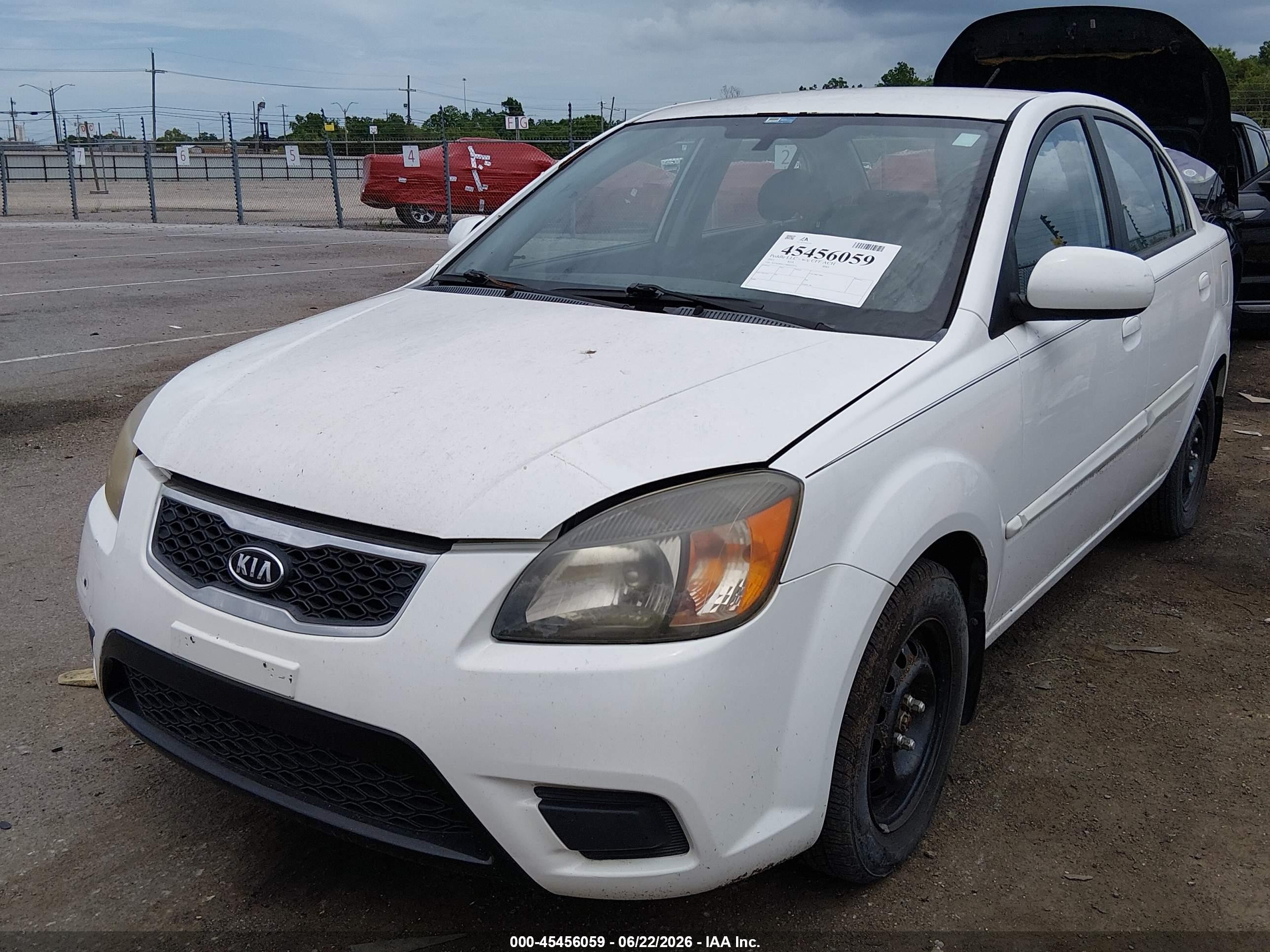 2011 Kia Rio Lx White vin: KNADH4A33B6927131