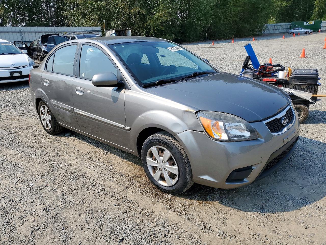 2011 Kia Rio Lx Silver vin: KNADH4A33B6955737